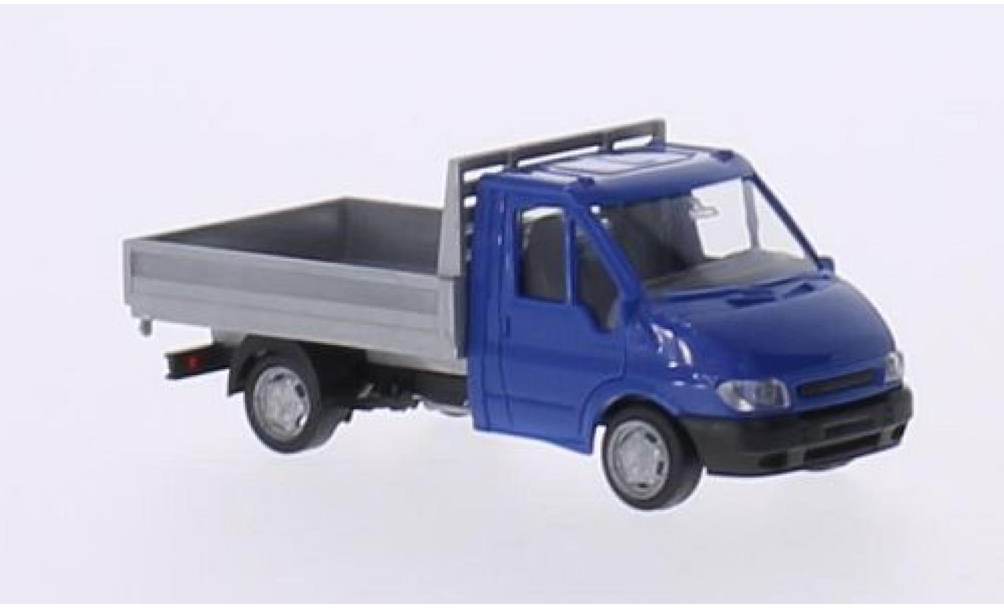 Ford Transit 1/87 Rietze Pritsche blu/grigio 2001 sans Vitrine modellino in miniatura