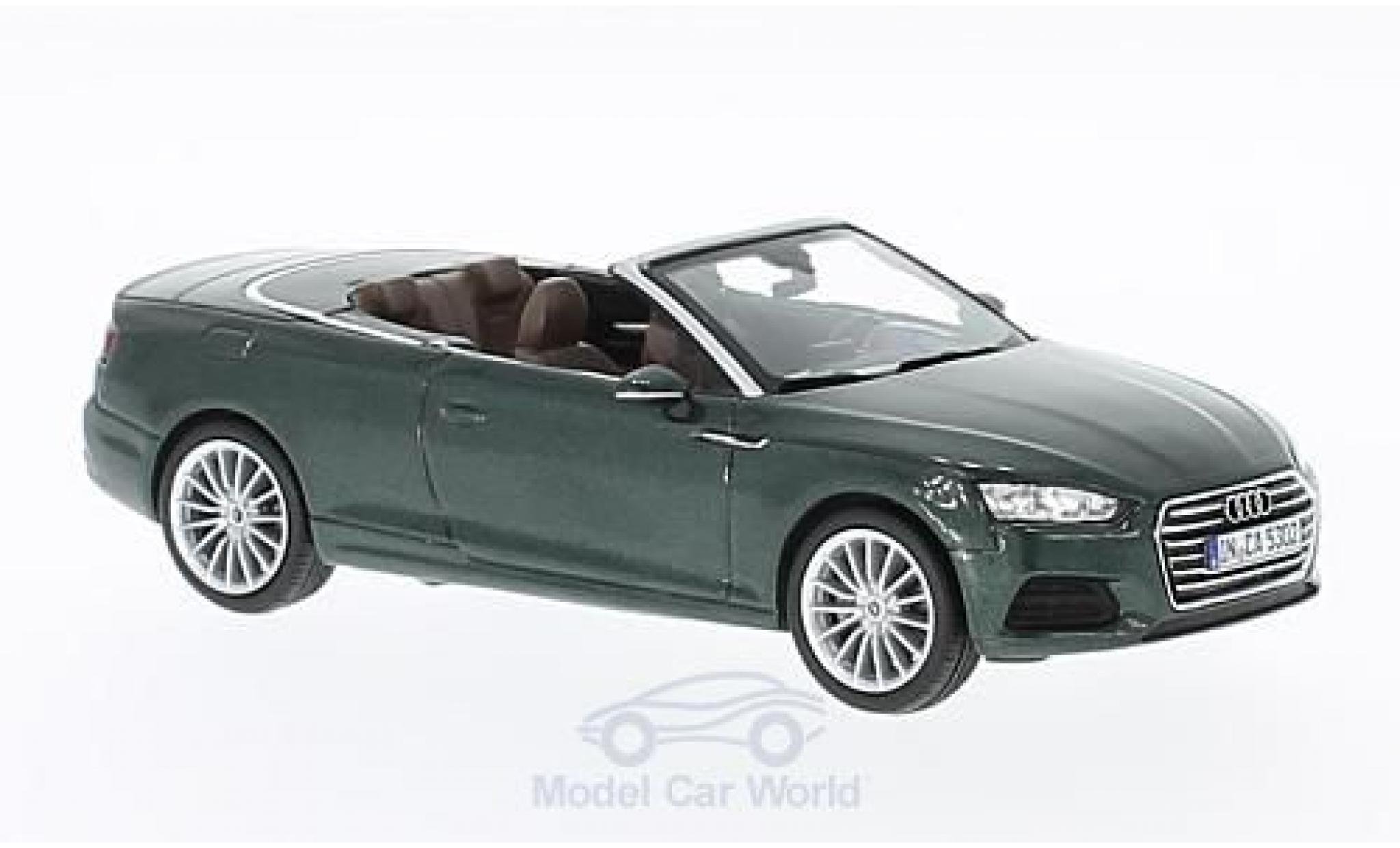 Audi A5 1/43 Spark Cabriolet metallico verde 2016 modellino in miniatura