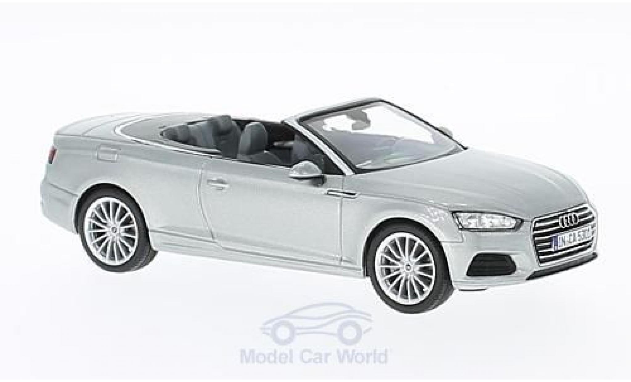 Audi A5 1/43 Spark Cabriolet grigio 2016 modellino in miniatura