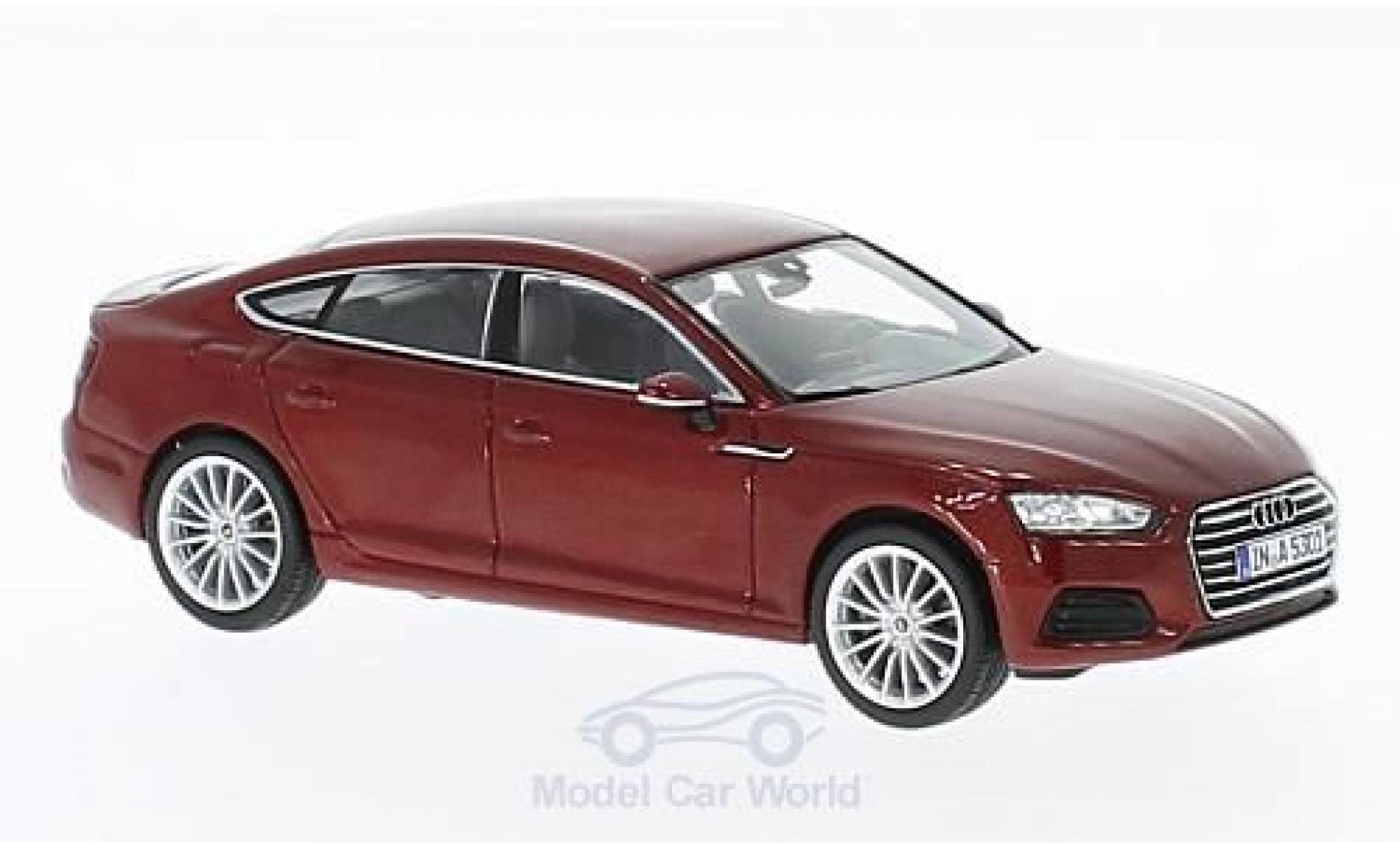 Audi A5 1/43 Spark Sportback metallico rosso 2016 modellino in miniatura