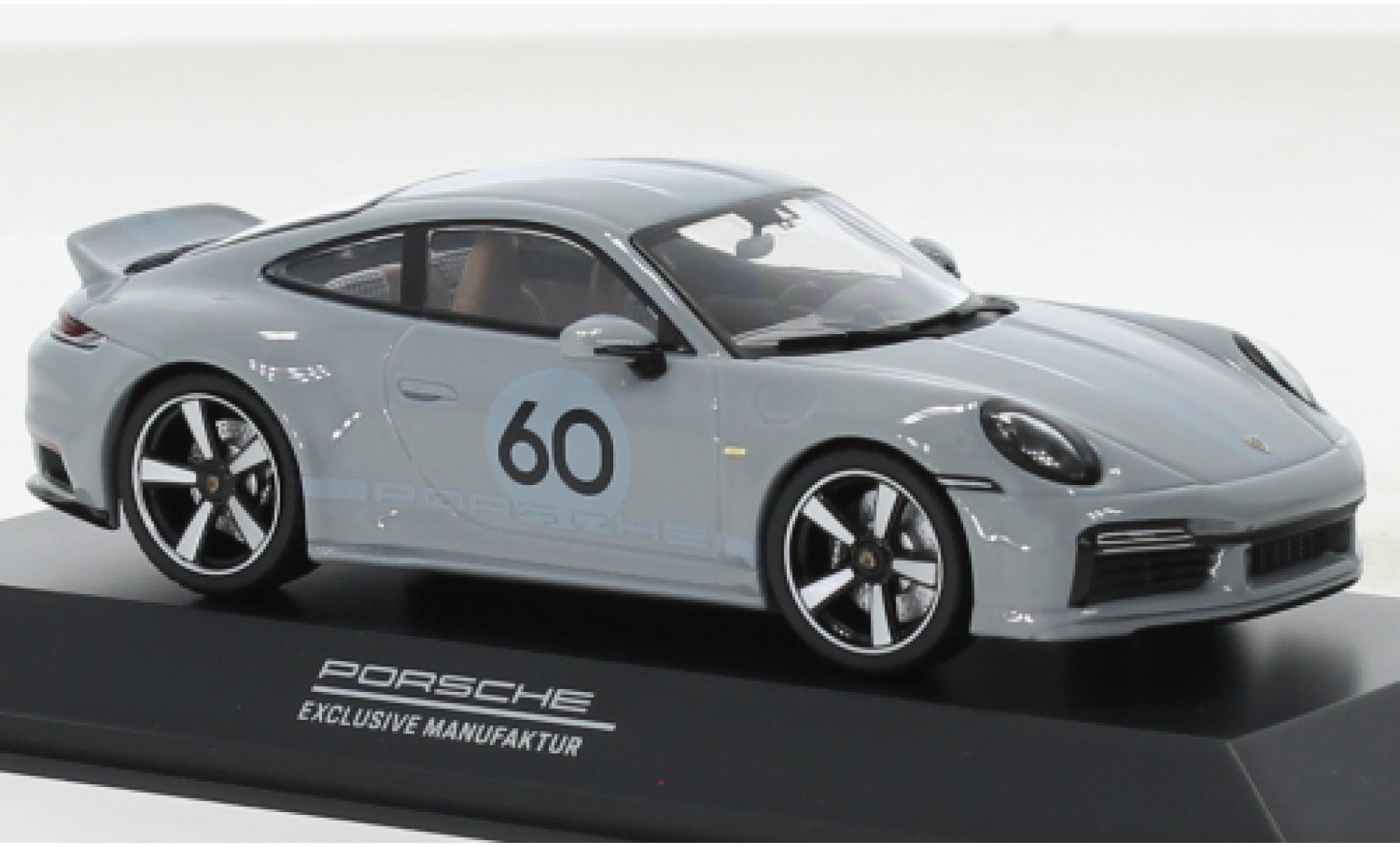 Porsche 992 1/43 I Spark 911  Sport Classic metallise grigio clair 2022 modellino in miniatura