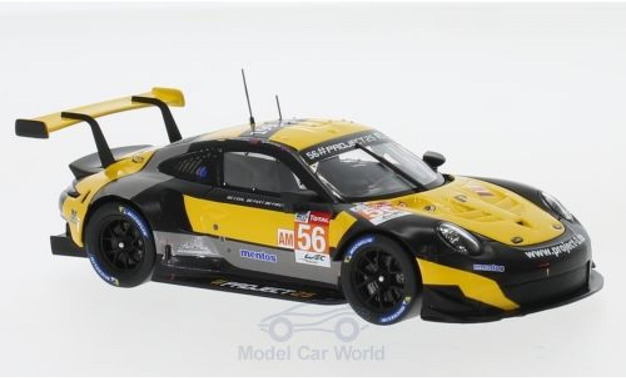 Porsche 991 RSR 1/43 Spark 911 ( II) RSR No.56 Project 25 WEC 2018 E.Perfetti/P.Lindsey/J.Bergmeister modellino in miniatura