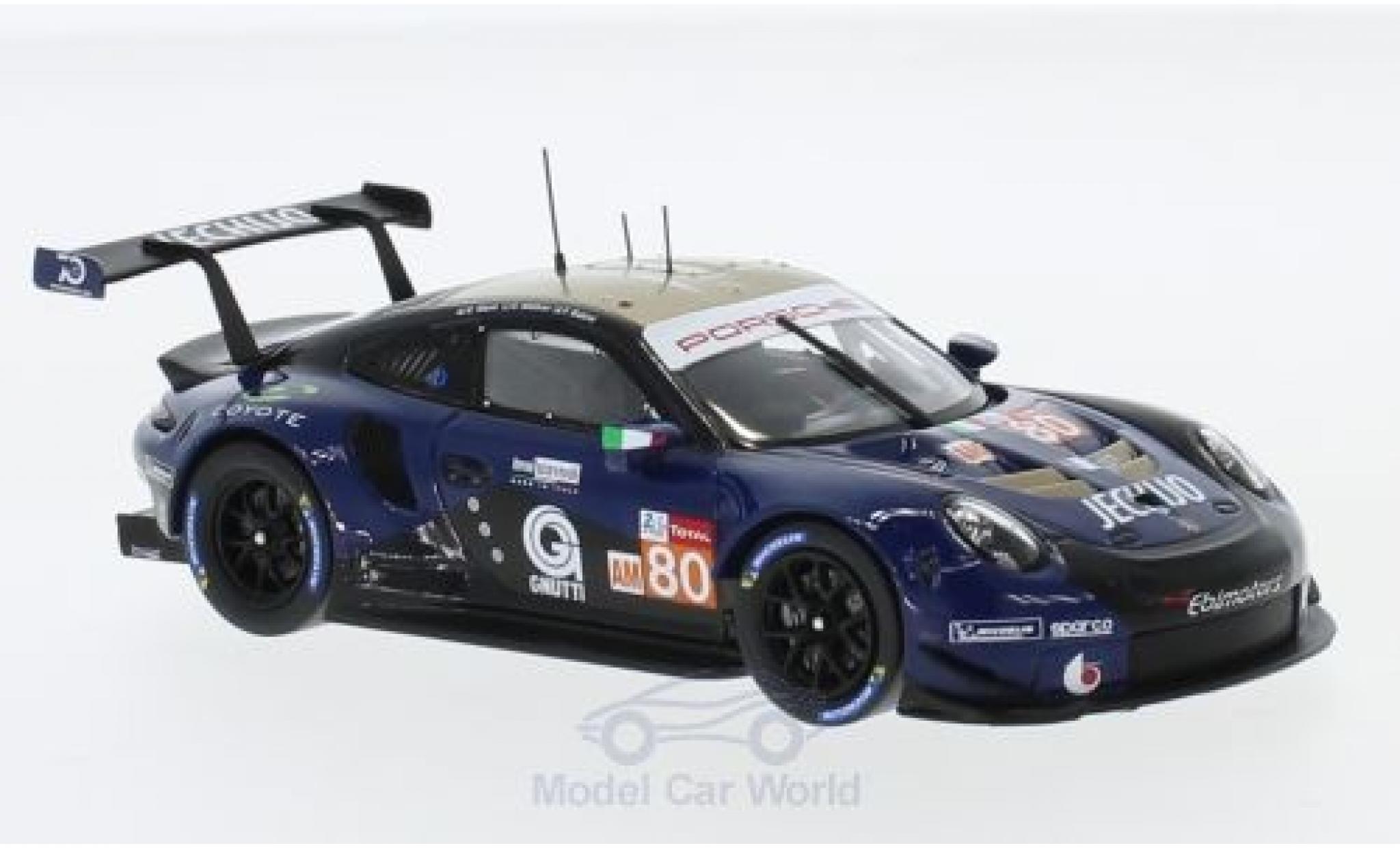Porsche 991 RSR 1/43 Spark 911 ( II) RSR No.80 Ebimotors 24h Le Mans 2018 E.Maris/C.Nielsen/F.Babini modellino in miniatura