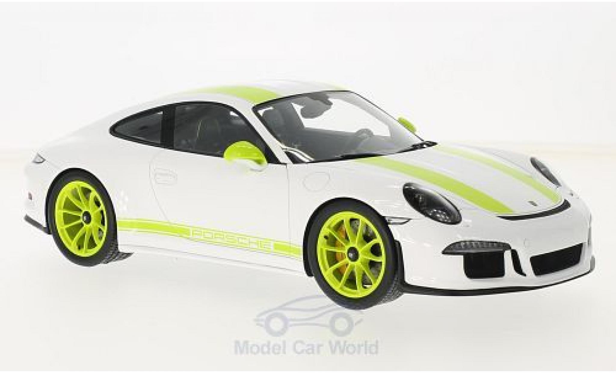 Porsche 991 R 1/18 Spark 911 () R bianco/verde 2017 modellino in miniatura