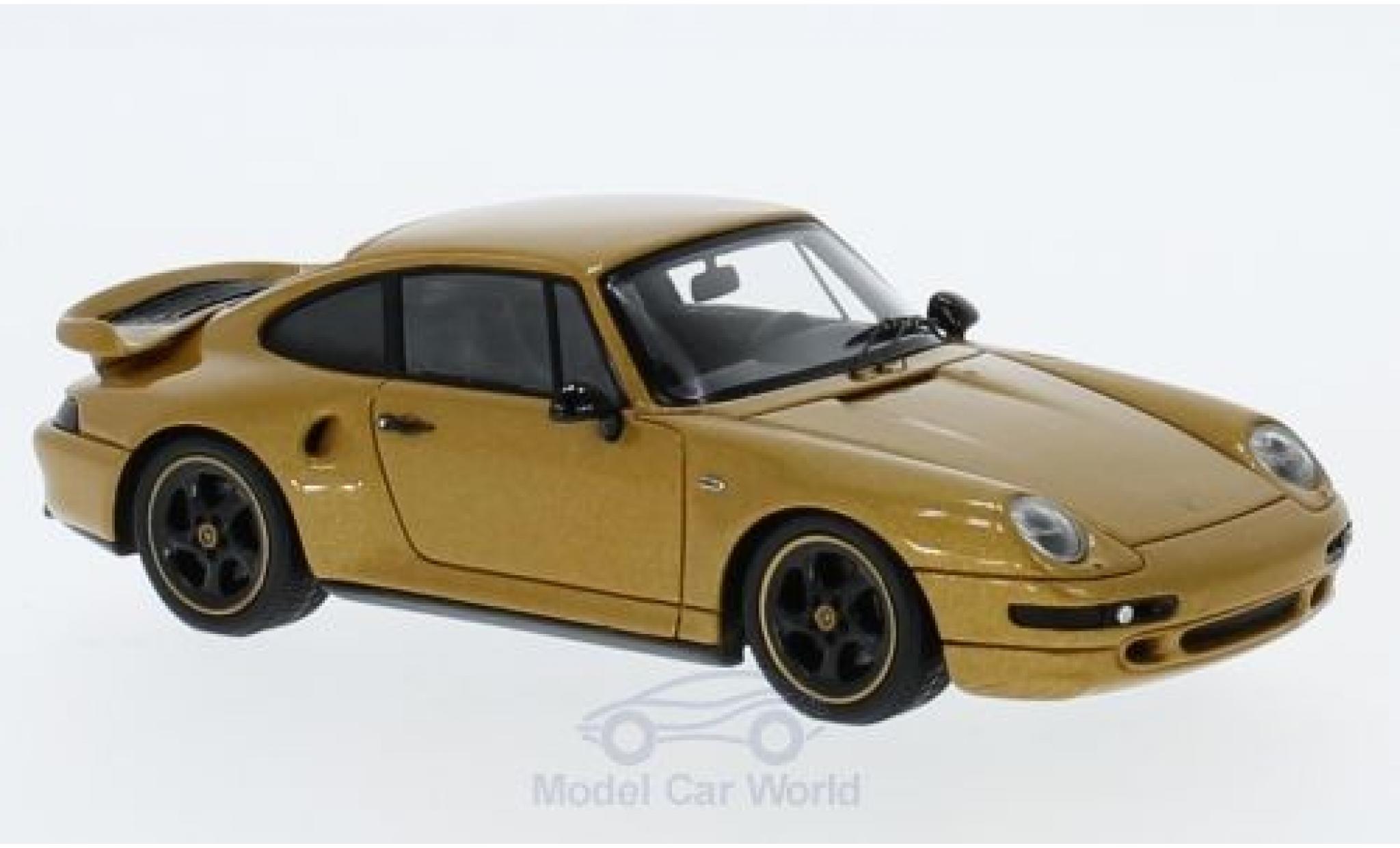 Porsche 993 Turbo 1/43 Spark 911 () Turbo Classic Series gold modellino in miniatura