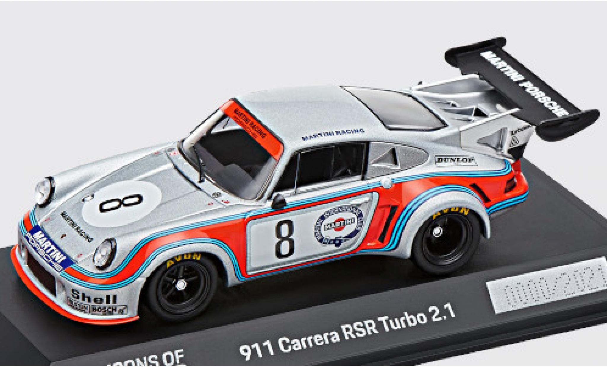 Porsche 930 Turbo 1/43 Spark 911 Carrera RSR 2.1 Turbo No.8 Martini Racing System Martini 1000km Nürburgring 1974 H.Müller/G.van Lennep modellino in miniatura