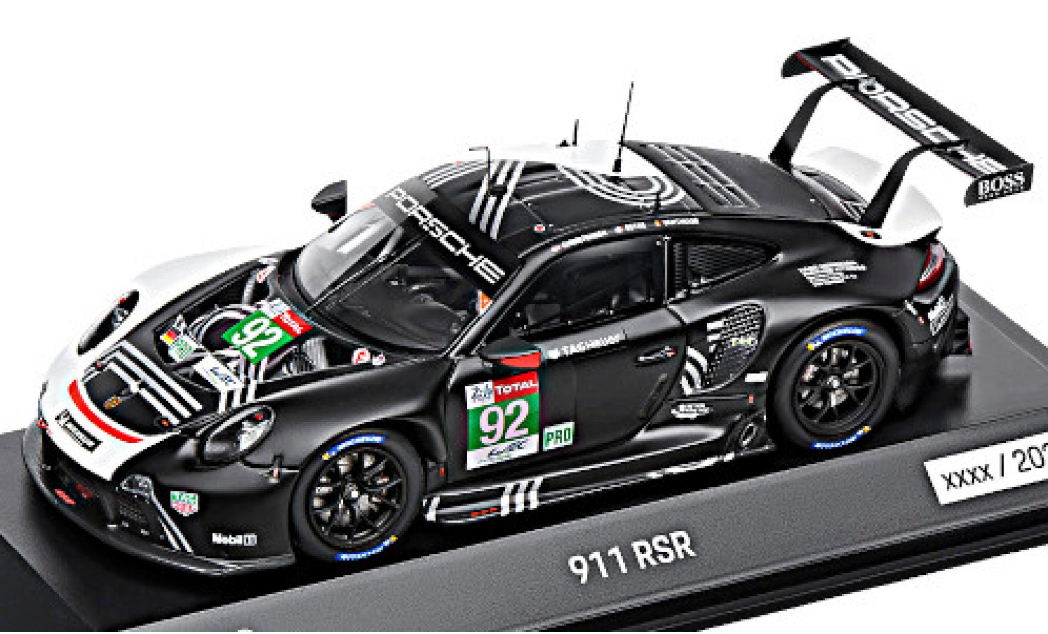 Porsche 992 RSR 1/43 Spark 911 RSR (991.2) No.92 24h Le Mans 2020 M.Christensen/K.Estre/L.Vanthoor modellino in miniatura