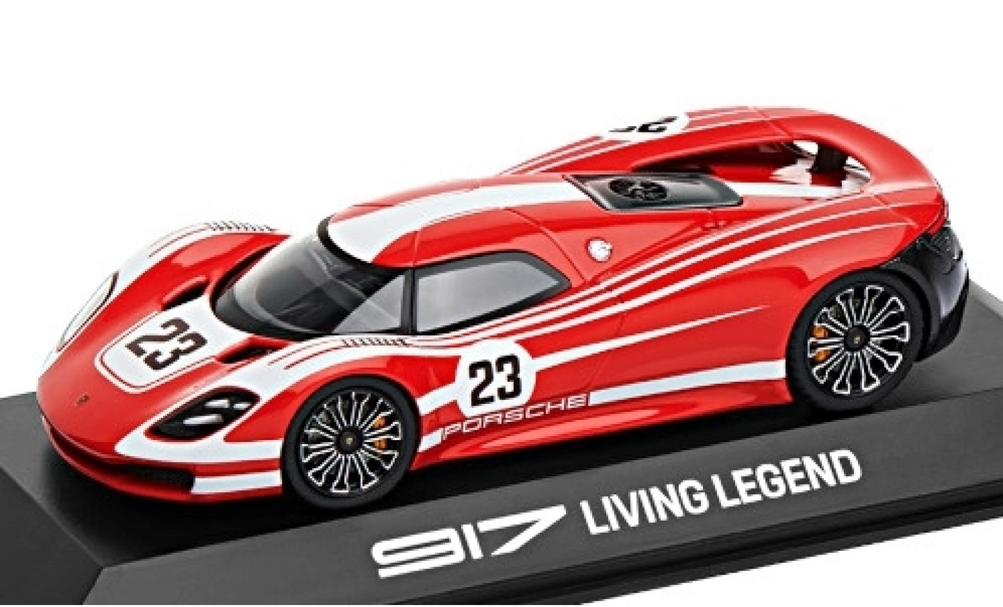 Porsche 917 1/43 Spark Living Legend rosso/bianco 2013 No.23 Salzburg modellino in miniatura