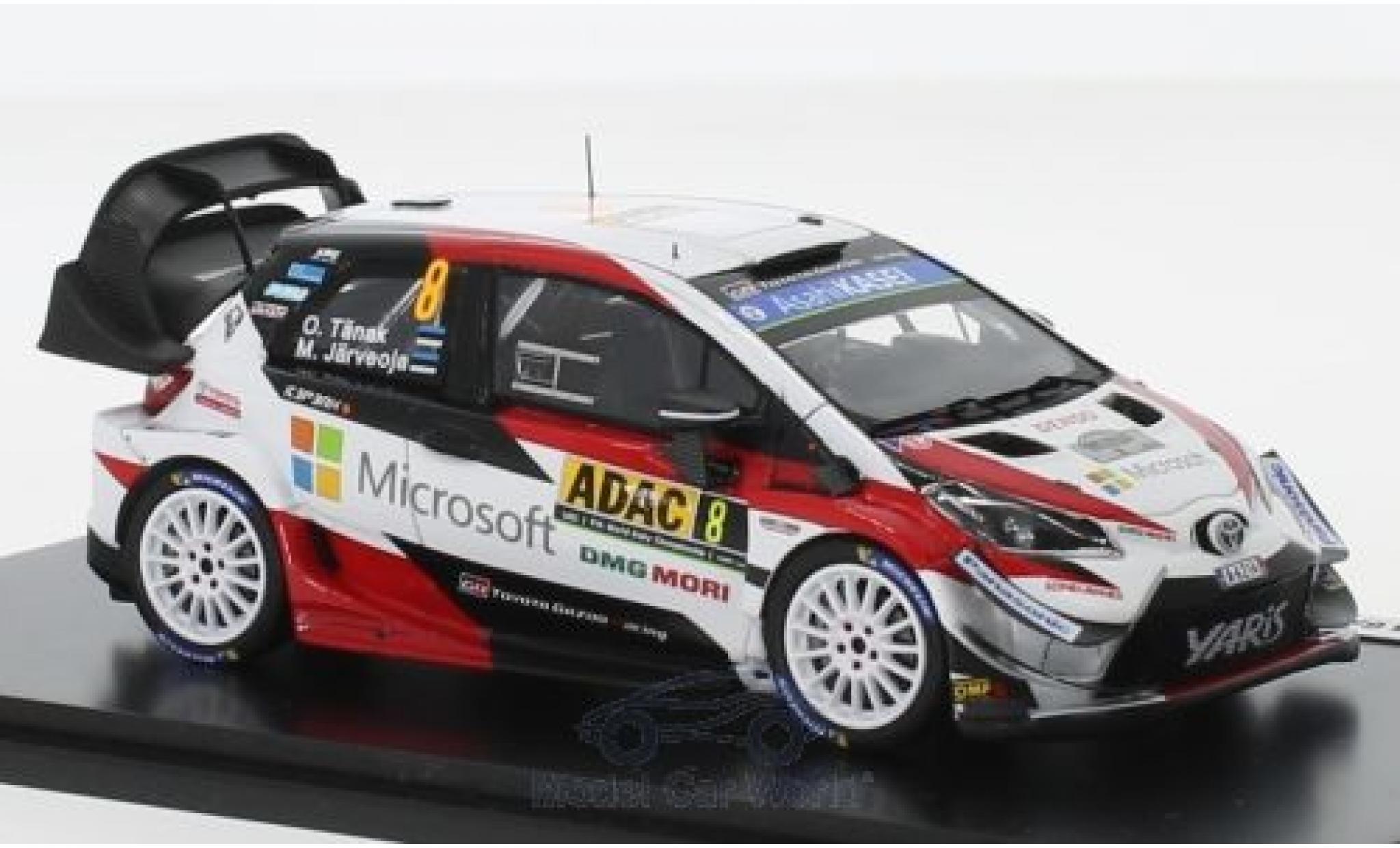 Toyota Yaris 1/43 Spark WRC No.8 Gazoo Racing Rallye WM Rallye Deutschland 2018 O.Tänak/M.Jarveoja modellino in miniatura