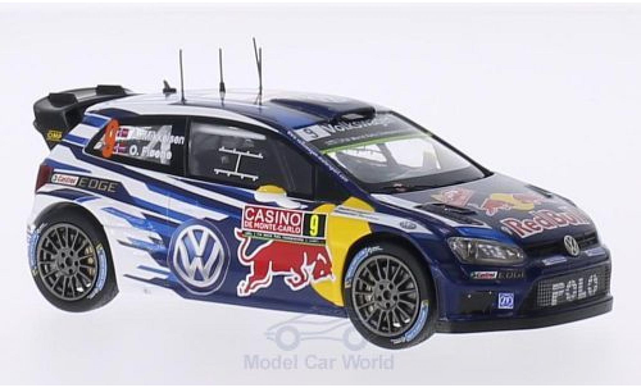 Volkswagen Polo 1/43 Spark R WRC No.9 Motorsport Red Bull Rallye WM Rallye Monte-Carlo 2015 A.Mikkelsen/O.Floene modellino in miniatura