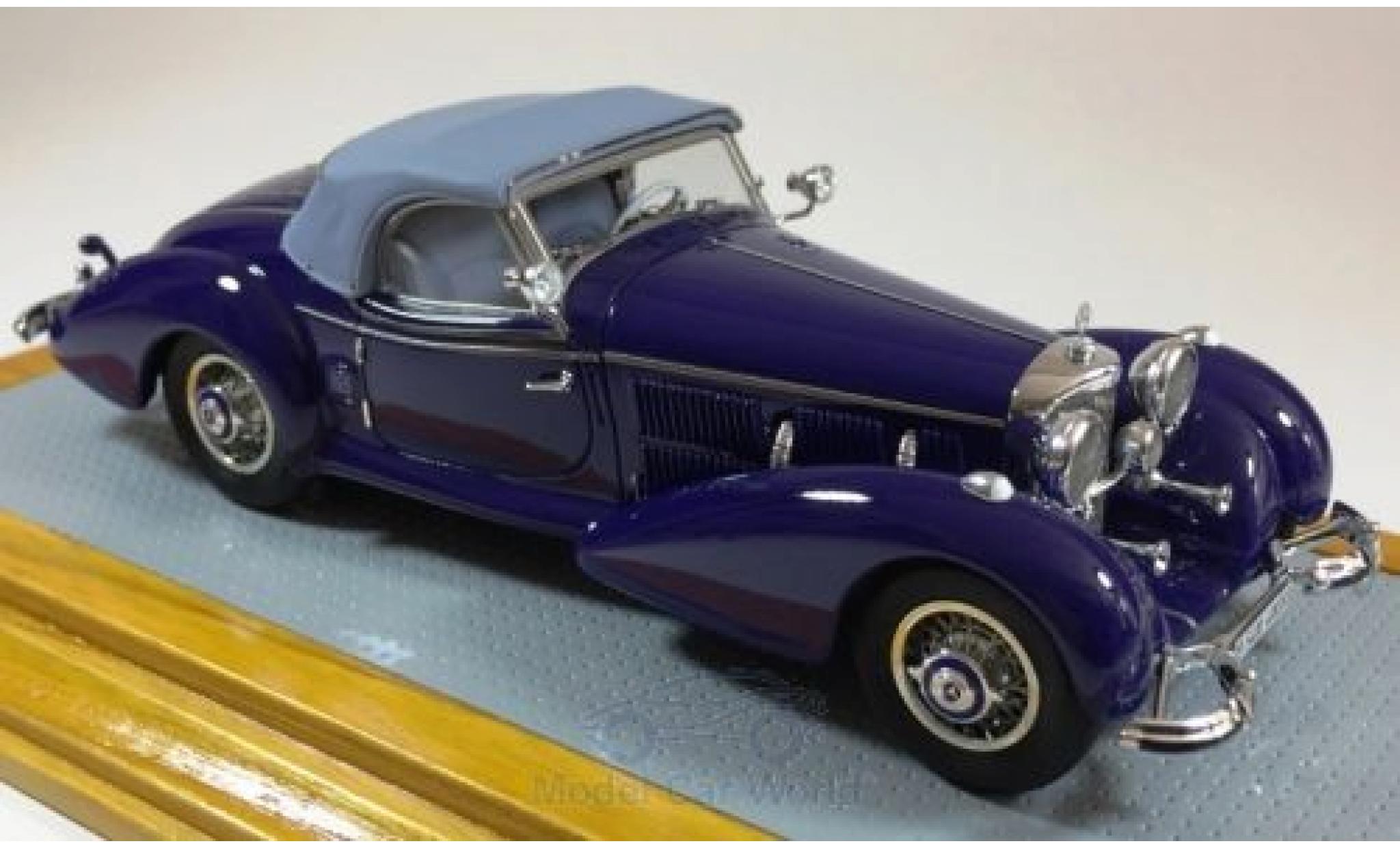 Mercedes 540 1/43 Ilario K Spezial Roadster blu 1939 sn408383 modellino in miniatura