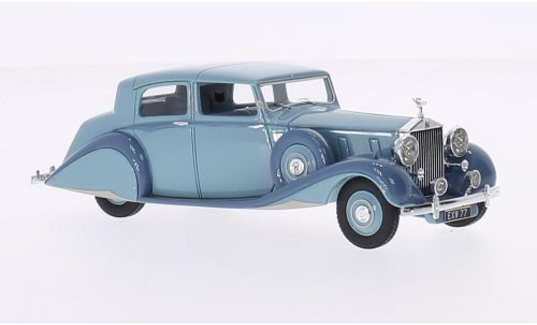 Rolls Royce Phantom 1/43 Ilario III Sedanca De Ville Hooper blu/grigio RHD 1938 sn 3CP200 modellino in miniatura