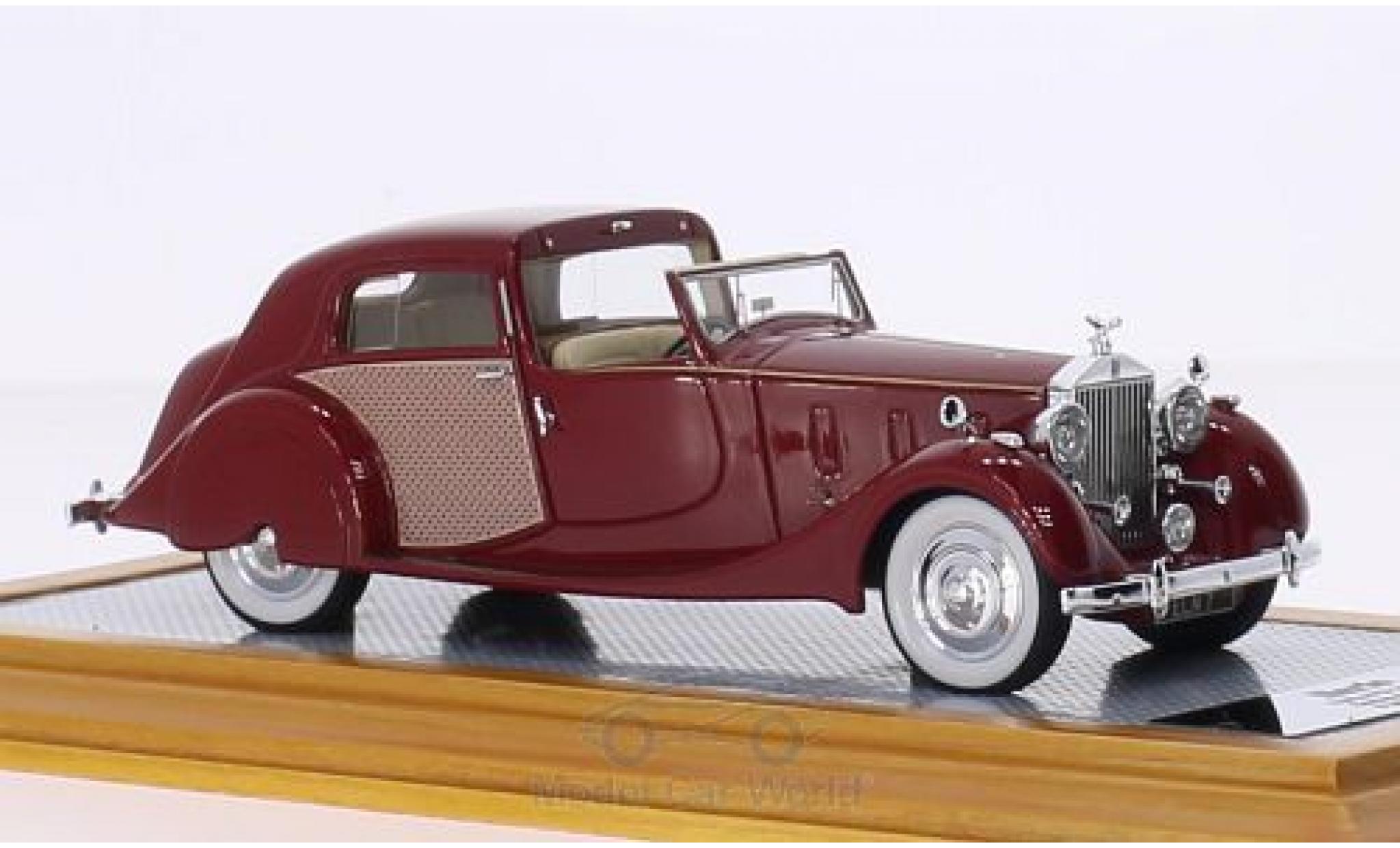 Rolls Royce Phantom 1/43 Ilario III Sedanca de Ville Park Ward rosso/Dekor RHD 1937 sn3CM61 modellino in miniatura