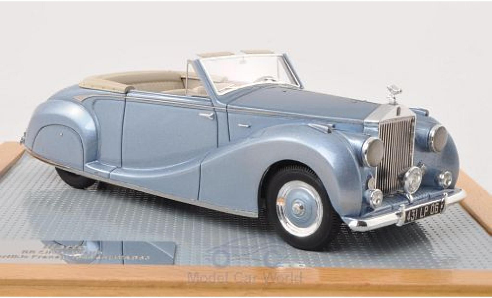Rolls Royce Silver Wraith 1/43 Ilario Drop Head Coupe Franay metallico blu 1948 modellino in miniatura