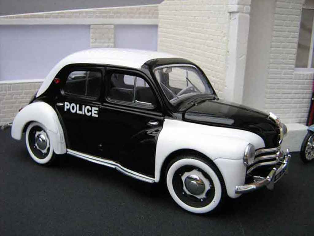 Renault 4CV 1/18 Solido police / gendarmerie tuning modellino in miniatura
