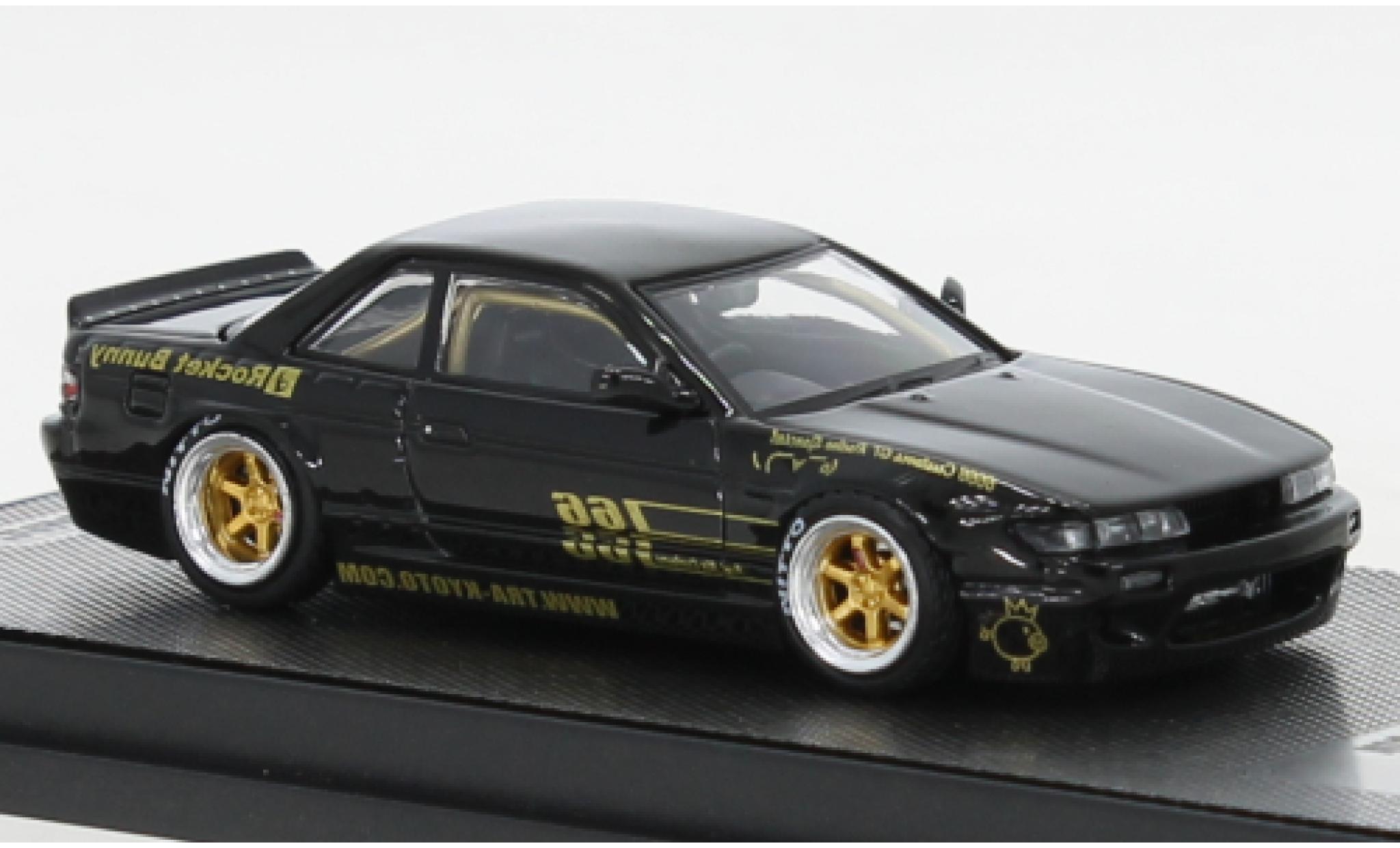 Nissan Silvia 1/64 INNO64 (S13) Pandem V1 nero/Dekor RHD modellino in miniatura