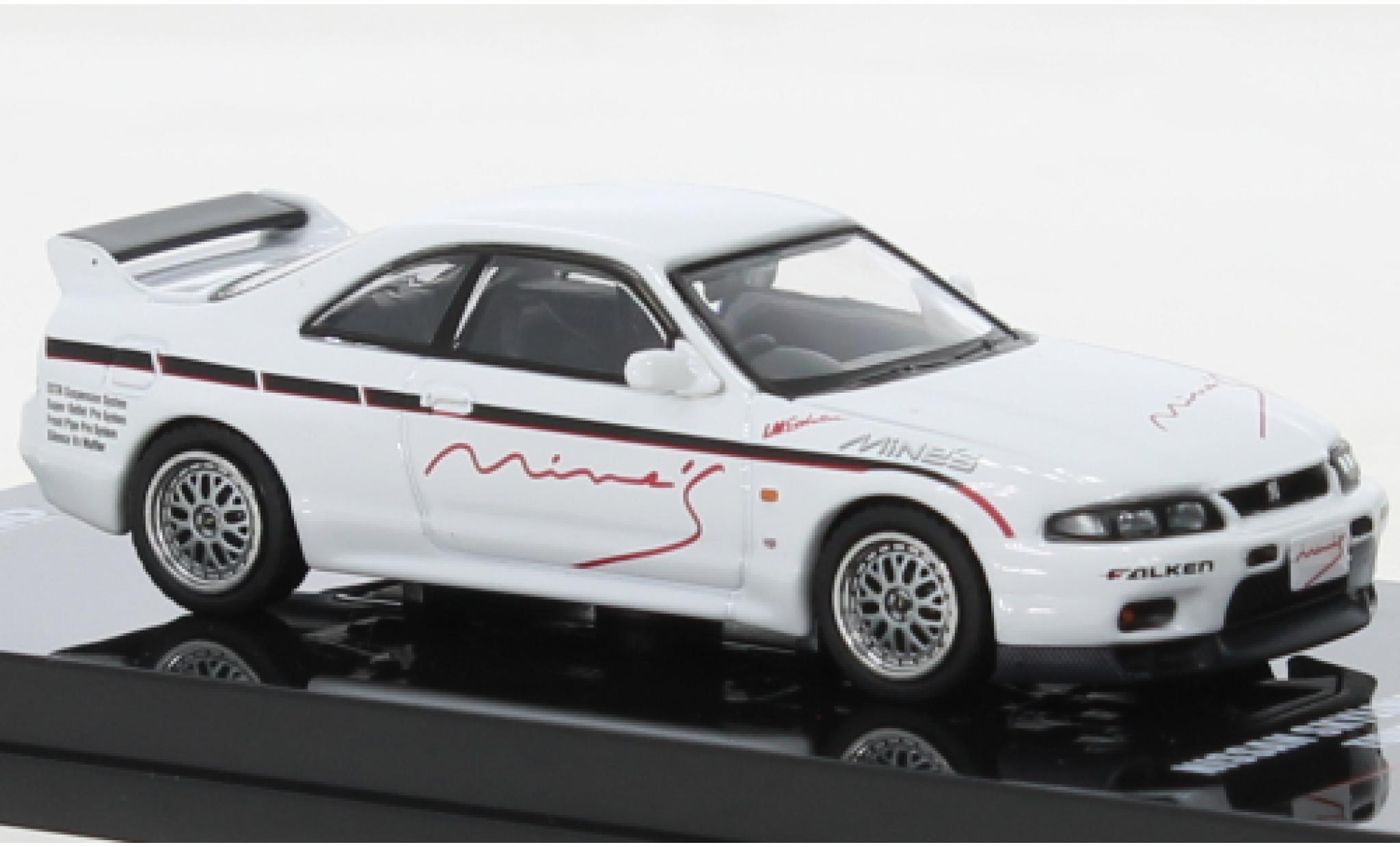 Nissan Skyline 1/64 INNO64 GT-R N1 (R33) Tuned by Mines bianco RHD modellino in miniatura
