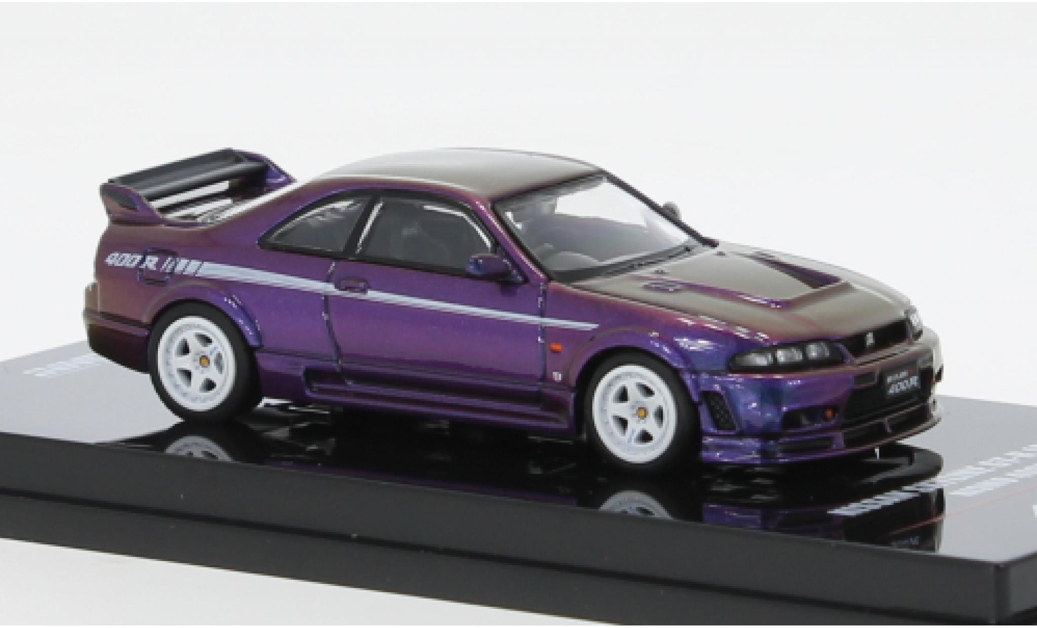 Nissan Skyline 1/64 INNO64 GT-R (R33) Nismo 400 R metallise violett RHD modellino in miniatura