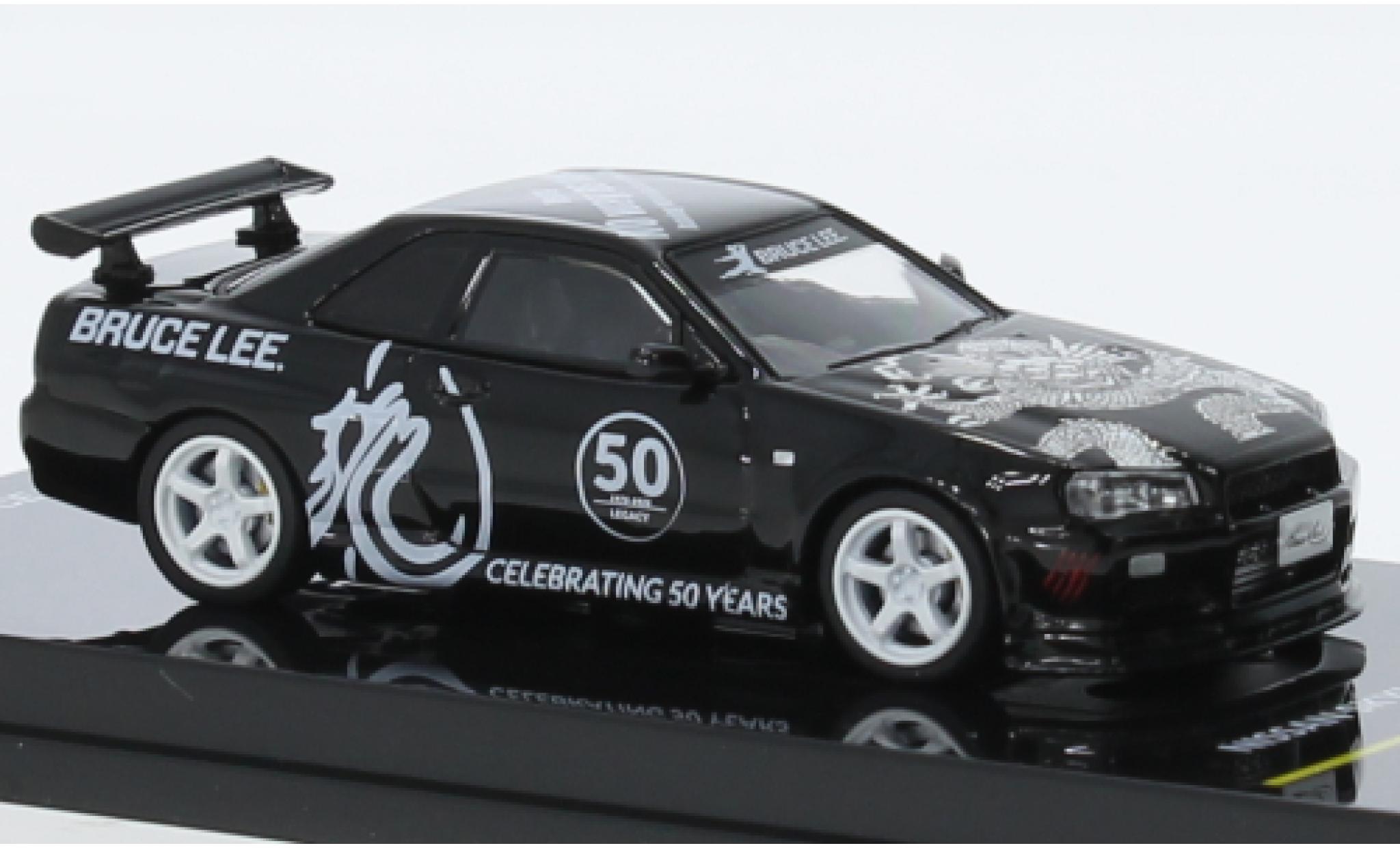 Nissan Skyline 1/64 INNO64 GT-R (R34) nero RHD modellino in miniatura