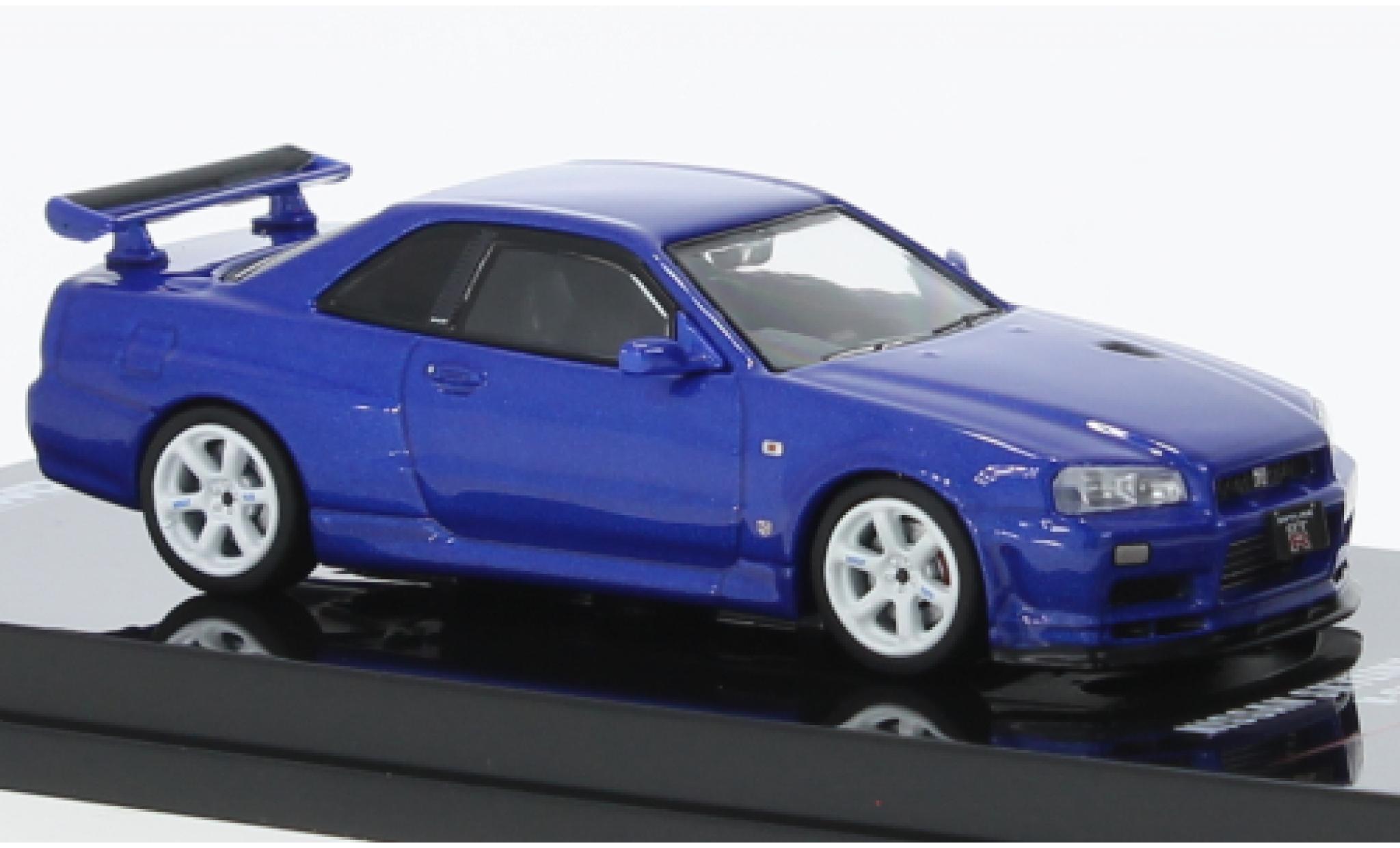 Nissan Skyline 1/64 INNO64 GT-R (R34) V-Spec II NUR blu RHD modellino in miniatura
