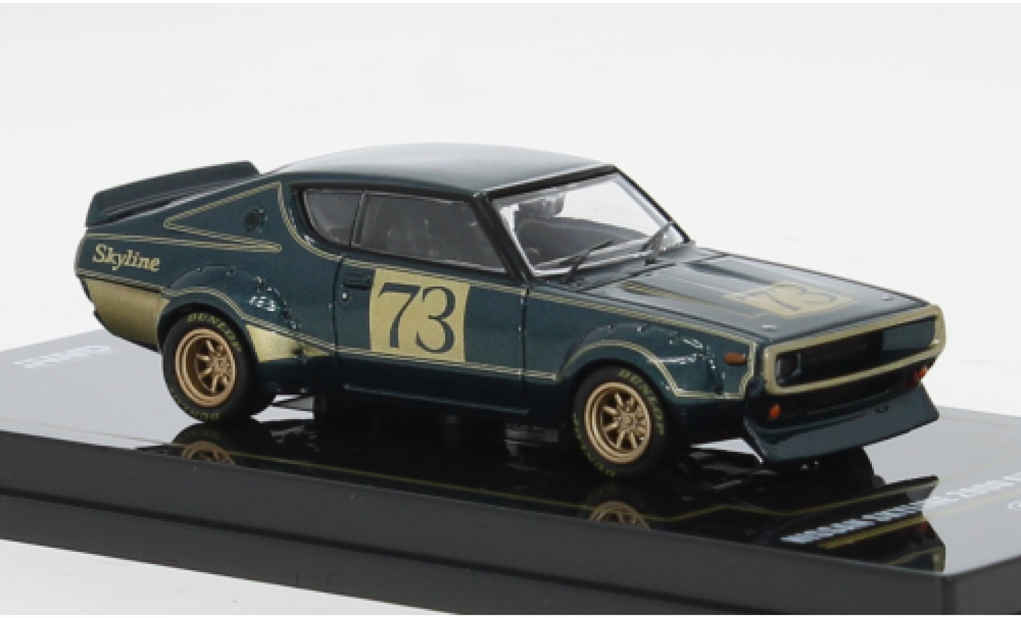 Nissan Skyline 1/64 INNO64 2000 GT-R (KPGC110) grün/gold 1972 1:64 modellino in miniatura