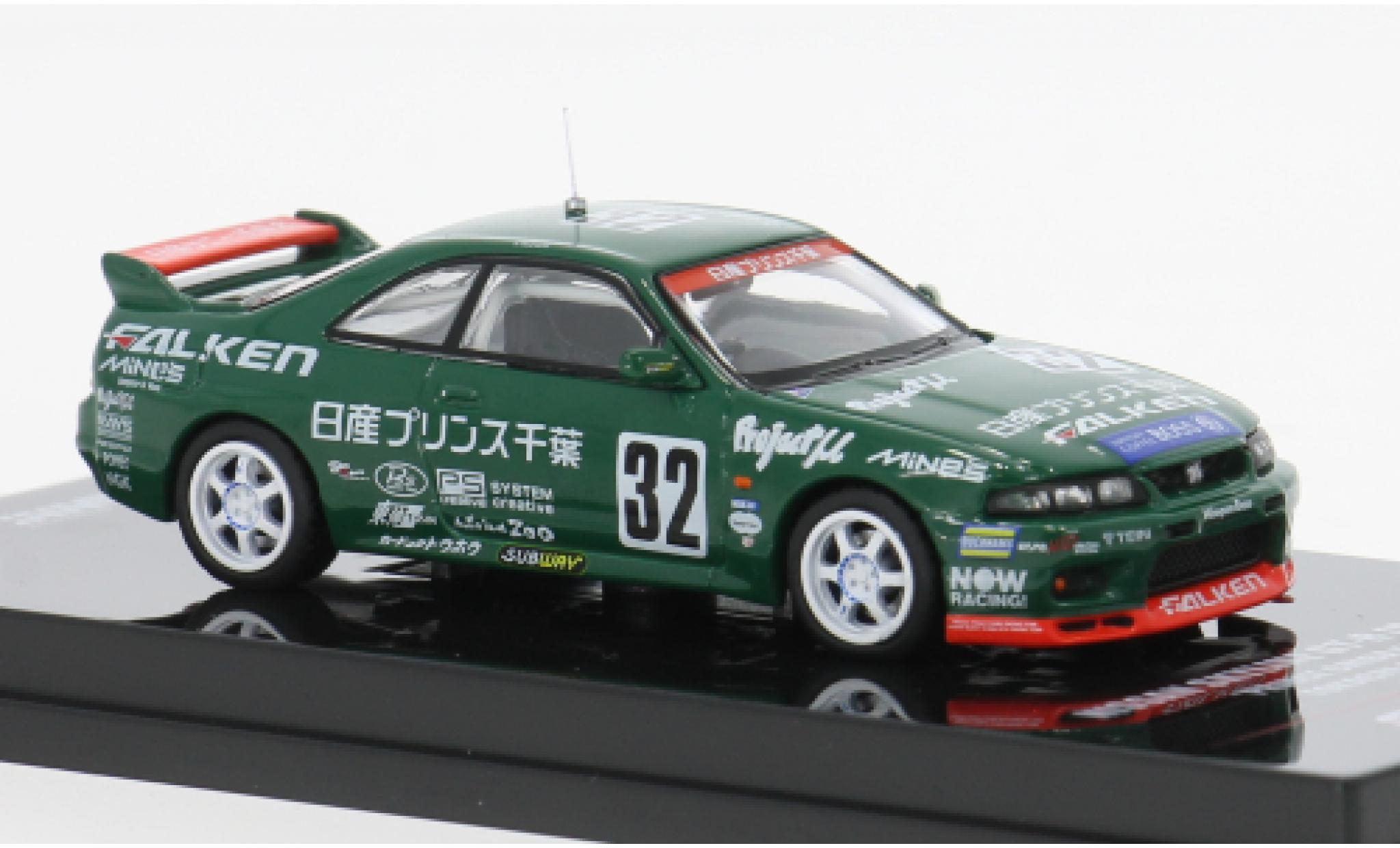 Nissan Skyline INNO64 GT-R (R33) Super Taikyu 24h Tokachi 1996 Prince Chiba Falken #32 1:64 modellino in miniatura