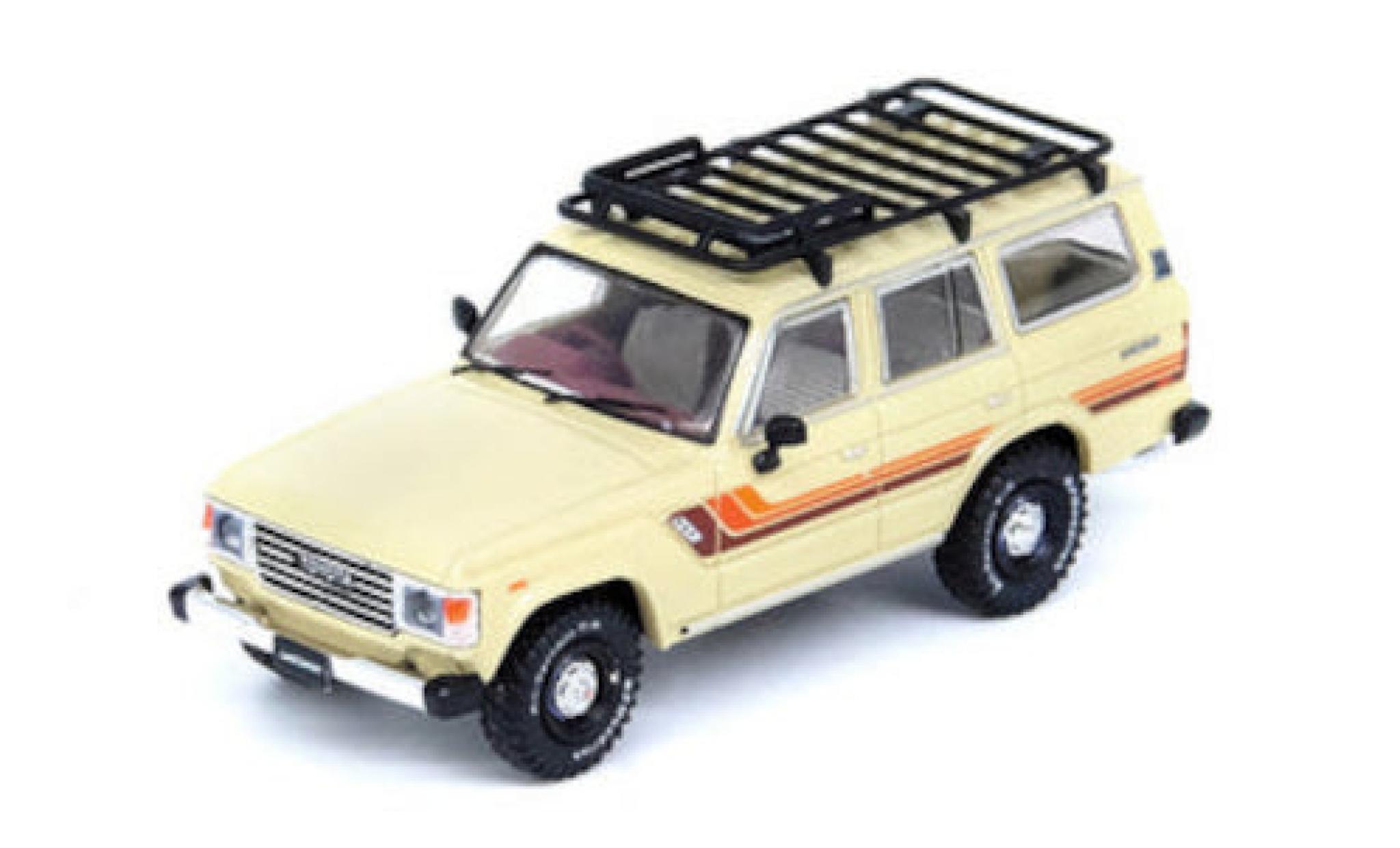 Toyota Land Cruiser 1/64 INNO64 FJ60 beige/Dekor RHD modellino in miniatura