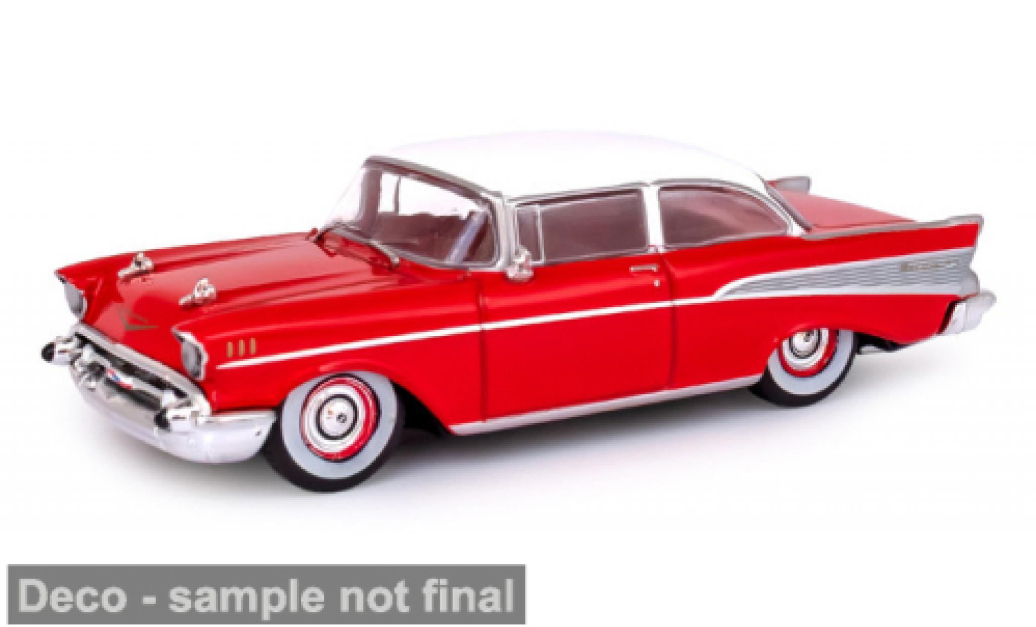 Chevrolet Bel Air 1/64 IXO America rot/weiss 1957 1:64 modellino in miniatura