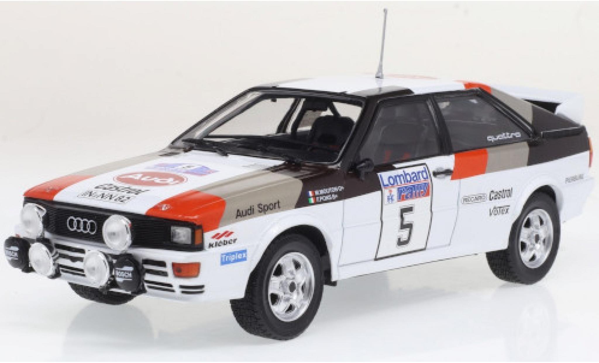Audi Quattro 1/24 IXO A1 No.5 RAC Rally 1982 M.Mouton/F.Pons modellino in miniatura