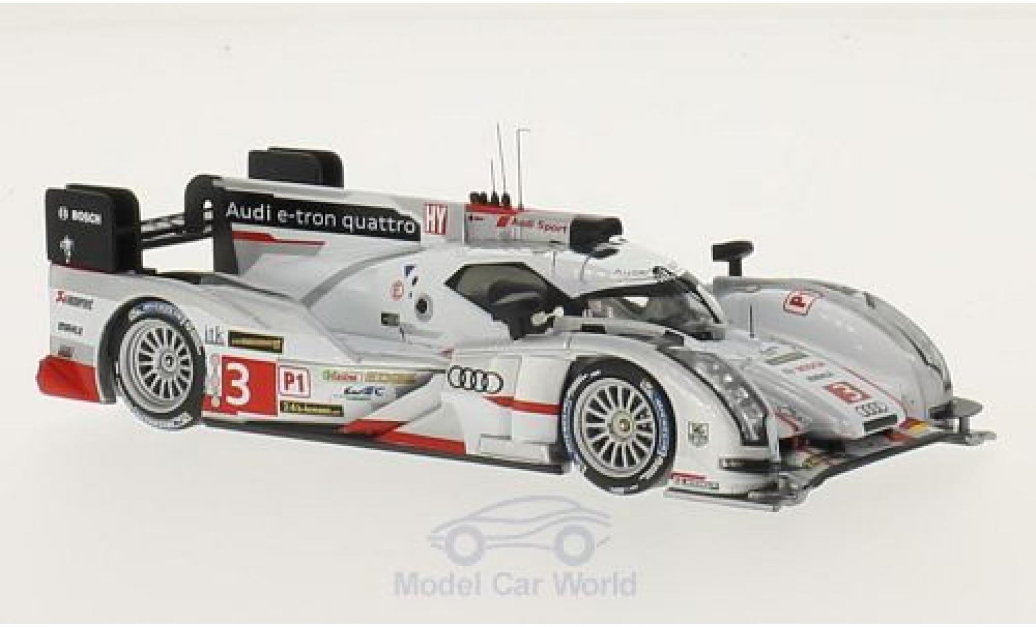 Audi R18 1/43 IXO E-Tron quattro No.3 24h Le Mans 2013 L.Di Grassi/M.Gene/O.Jarvis modellino in miniatura