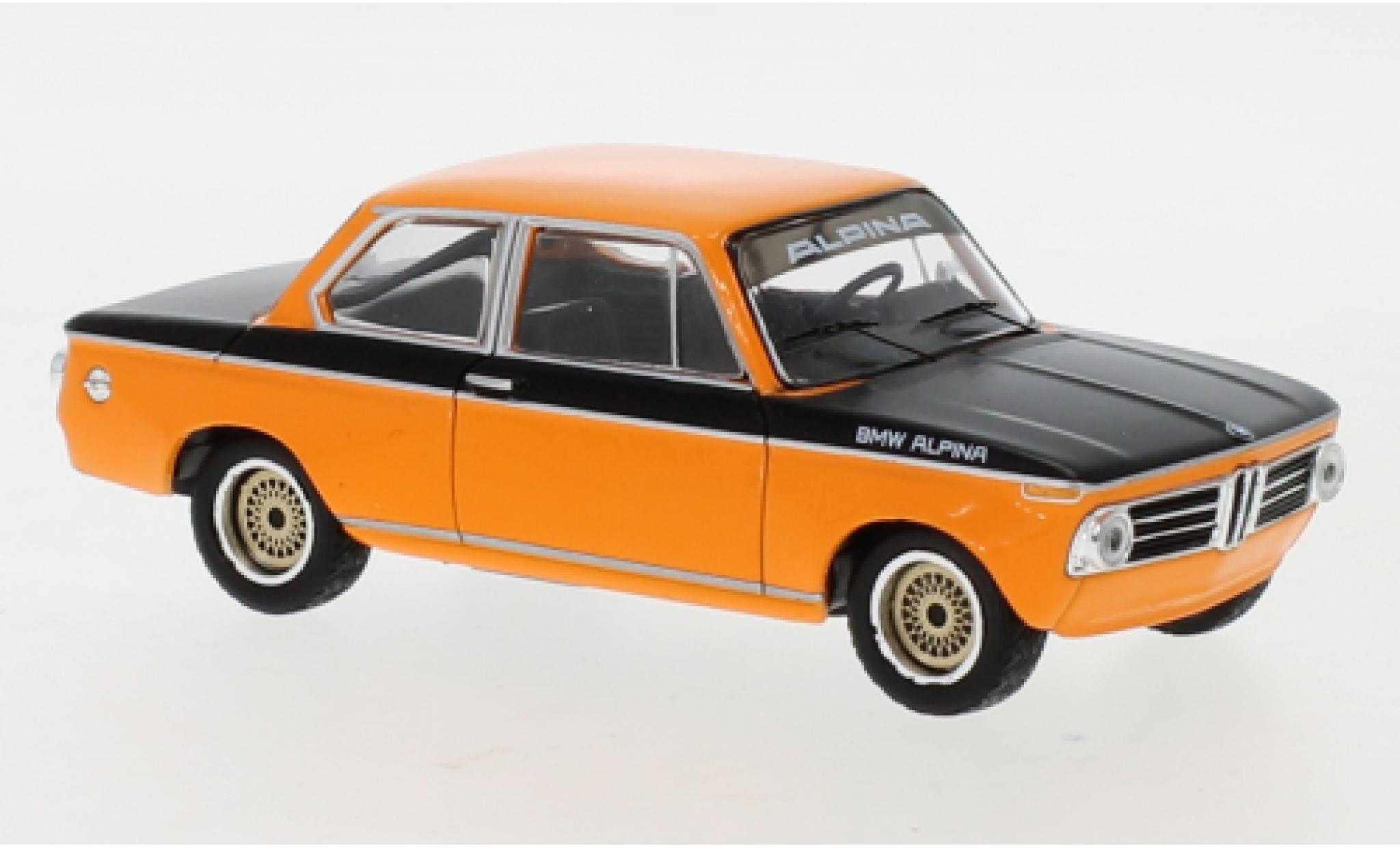 Bmw Alpina 1/43 IXO 2002 Tii orange/nero 1972 modellino in miniatura