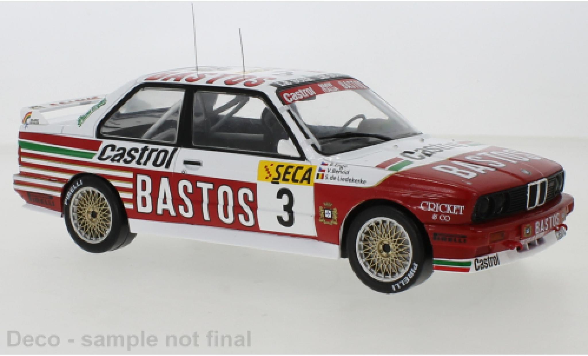Bmw M3 1/18 IXO (E30) No.3 24h Spa 1991 S.de Liedekerke/B.Enge/V.Bervid modellino in miniatura