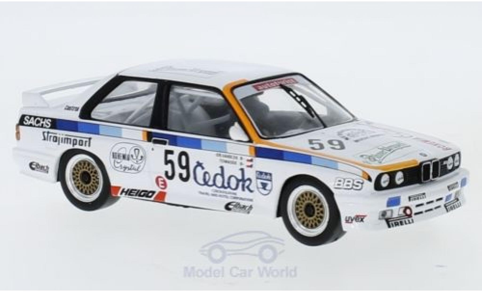 Bmw M3 1/43 IXO (E30) No.59 ETCC 1988 O.Vanicek/V.Tomasek modellino in miniatura