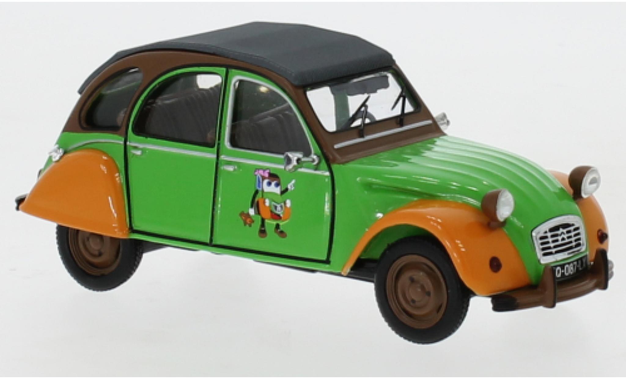 Citroen 2CV 1/43 IXO 2 CV verde/orange 1978 modellino in miniatura