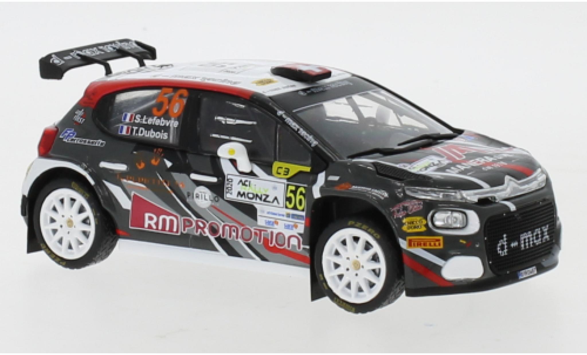 Citroen C3 1/43 IXO R5 No.56 WRC Rallye Monza 2020 S.Lefebvre/T.Dubios modellino in miniatura