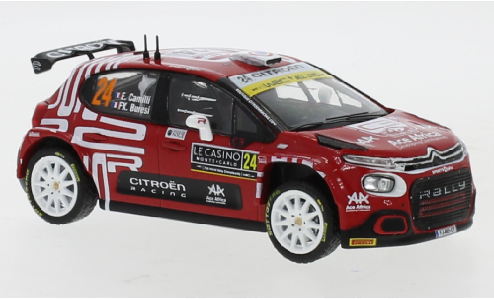 Citroen C3 1/43 IXO Rally 2 No.24 Rally Monte Carlo 2021 E.Camilli/F-X.Buresi modellino in miniatura
