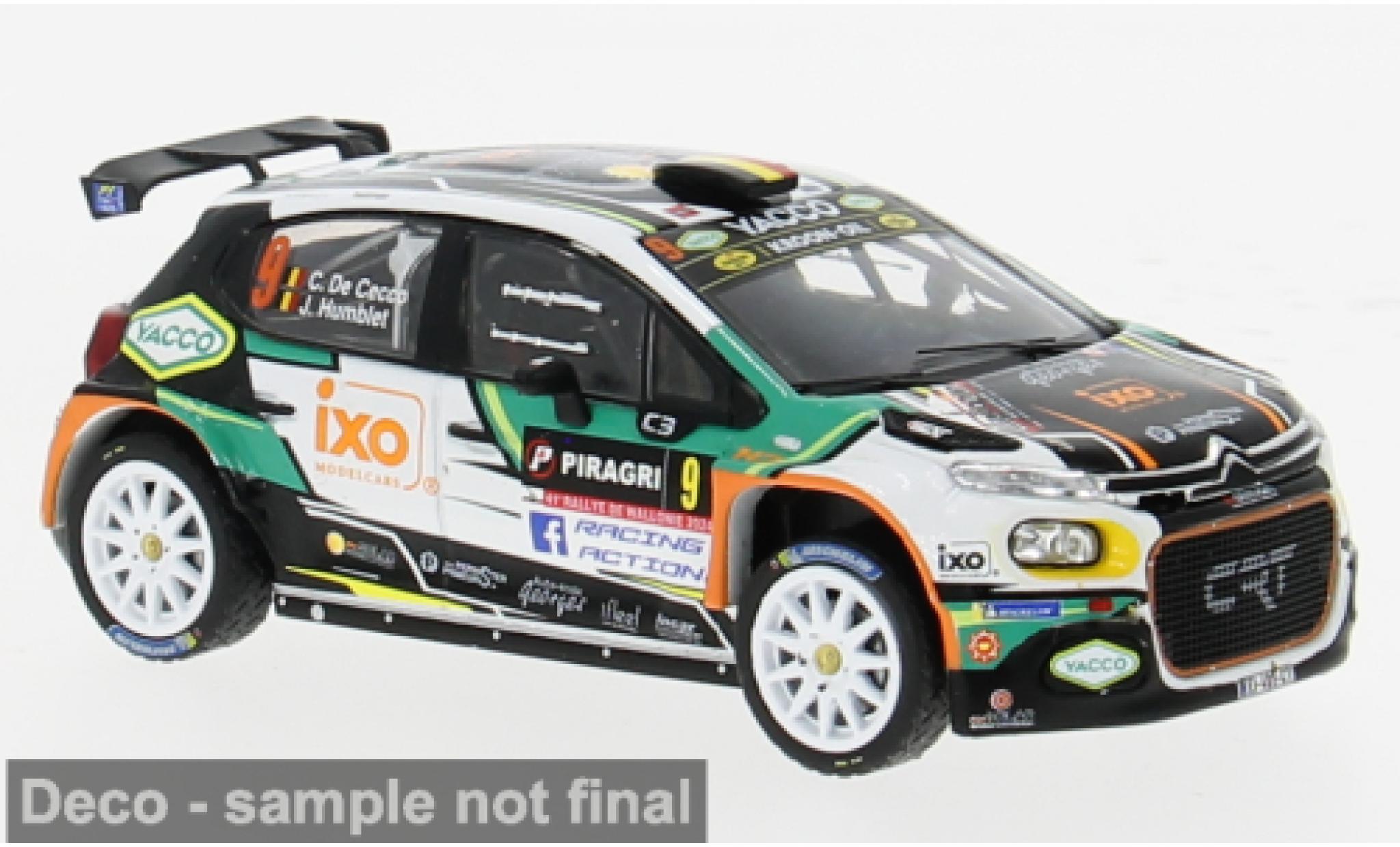 Citroen C3 1/43 IXO Rally2 Rally WM Rallye Wallonien 2024 #9 1:43 modellino in miniatura