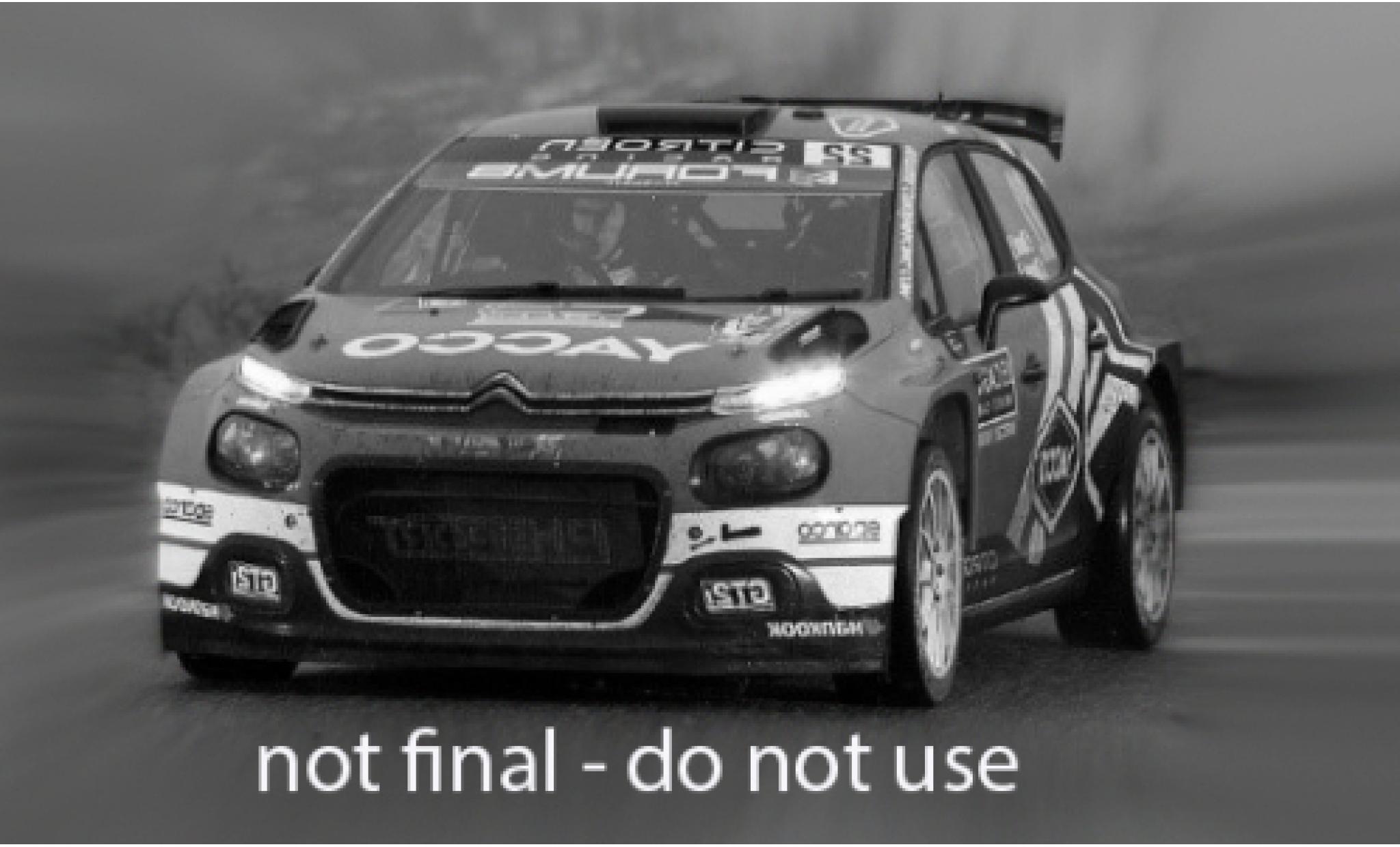 Citroen C3 1/43 IXO Rally2 WRC Rally Monte Carlo 2025 #22 1:43 modellino in miniatura