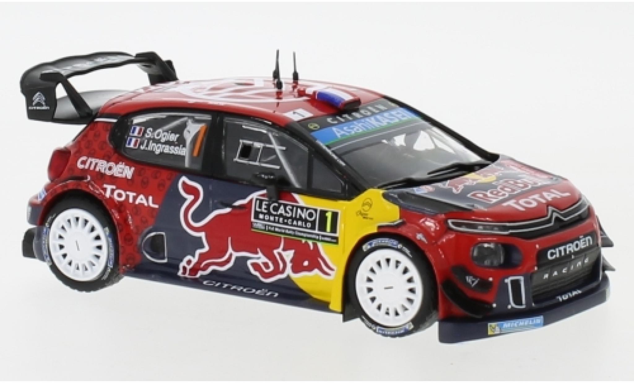 Citroen C3 1/43 IXO WRC No.1 Red Bull WRC Rallye Monte Carlo 2019 S.Ogier/J.Ingrassia modellino in miniatura