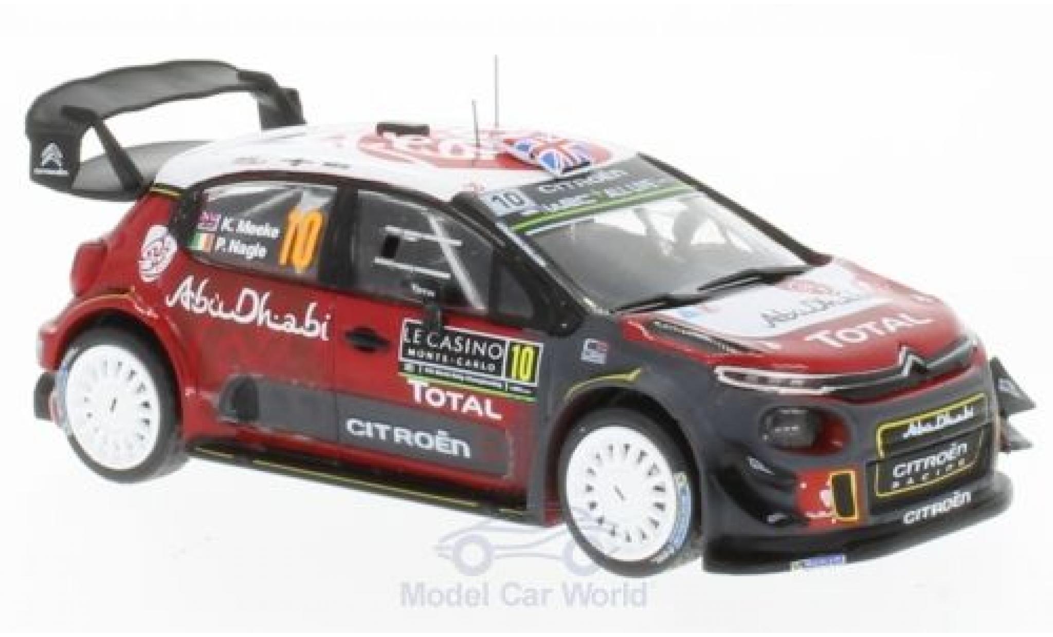 Citroen C3 1/43 IXO WRC No.10 Rallye WM Rallye Monte Carlo 2018 K.Meeke/P.Nagle modellino in miniatura