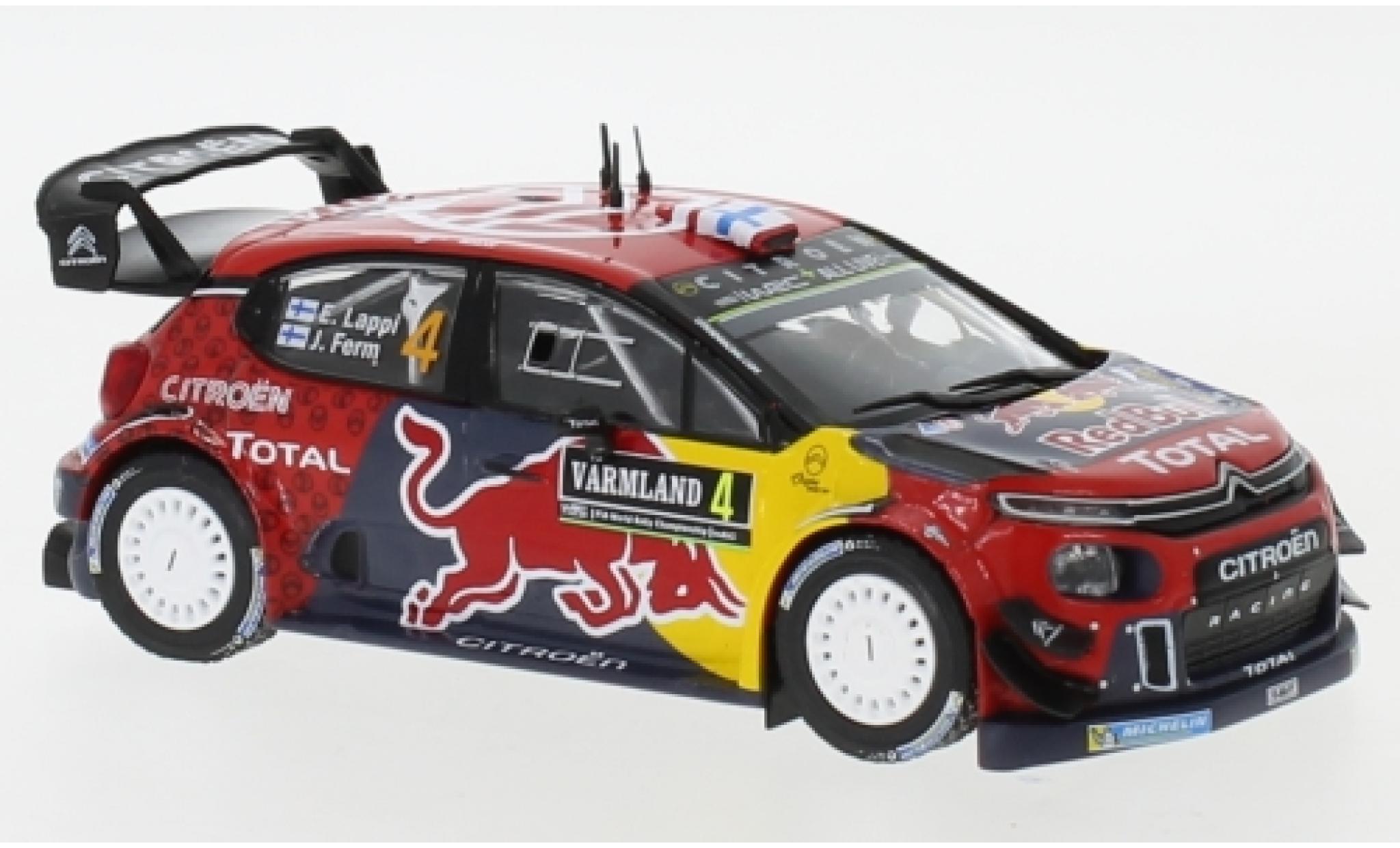 Citroen C3 1/43 IXO WRC No.4 Red Bull WRC Rallye Schweden 2019 E.Lappi/J.Ferm modellino in miniatura