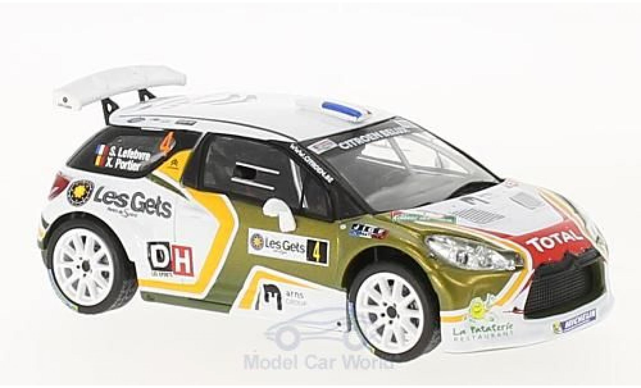 DS Automobiles DS3 1/43 IXO Citroen R5 No.4 Rallye du Condroz - Huy 2016 S.Lefebvre/X.Portier modellino in miniatura