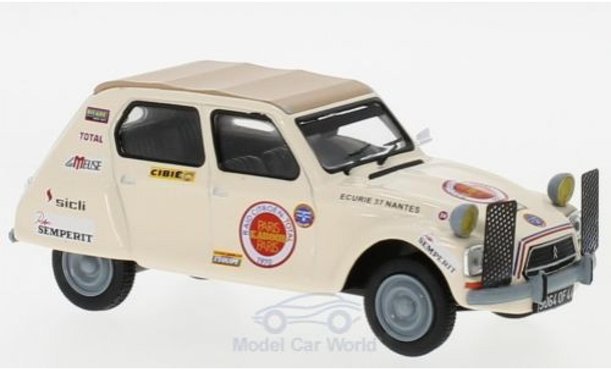 Citroen Dyane 1/43 IXO Raid Paris - Kabul 1970 modellino in miniatura