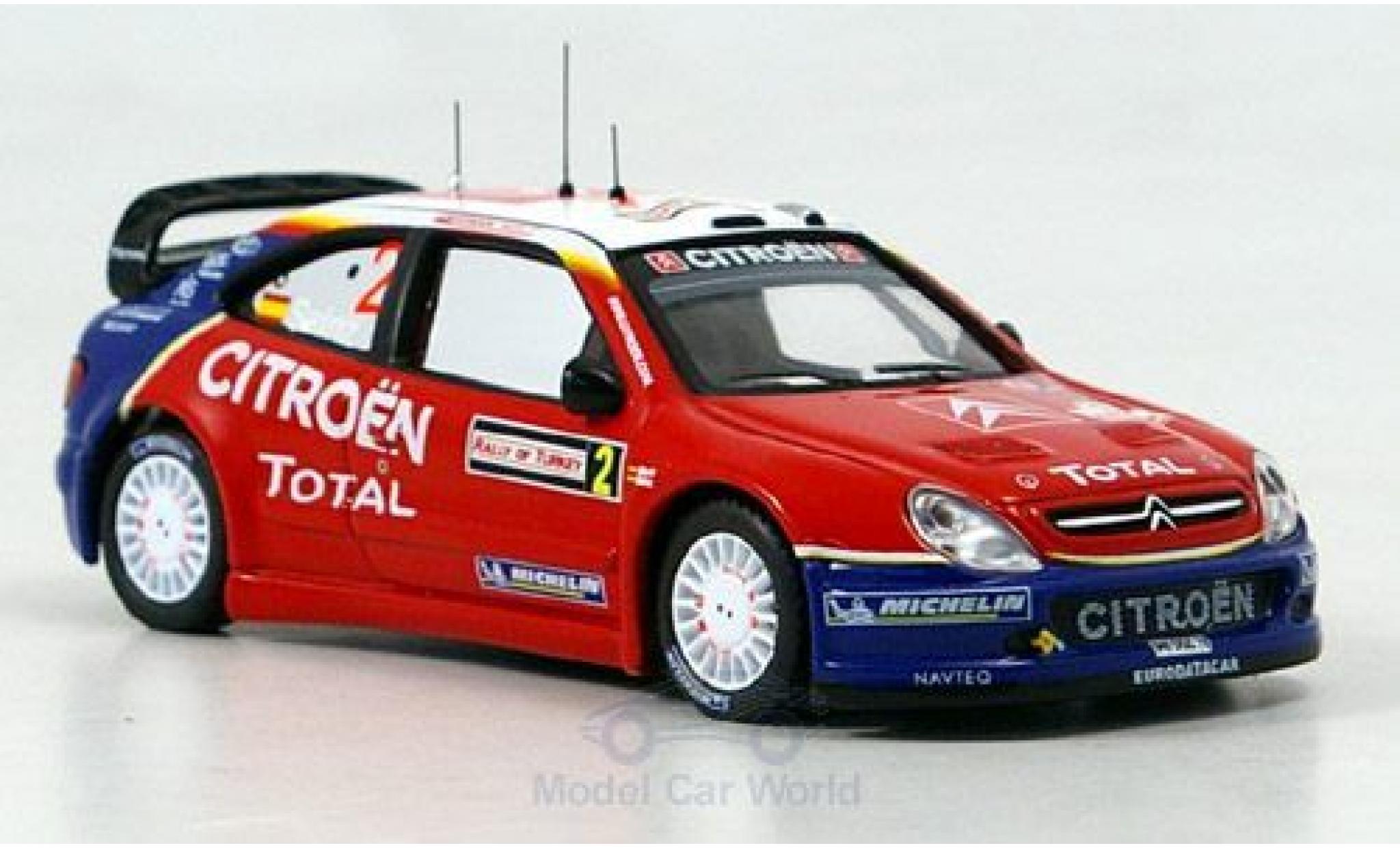 Citroen Xsara 1/43 IXO WRC No.2 Rallye WM Rally Türkei 2005 C.Sainz/L.Moya modellino in miniatura