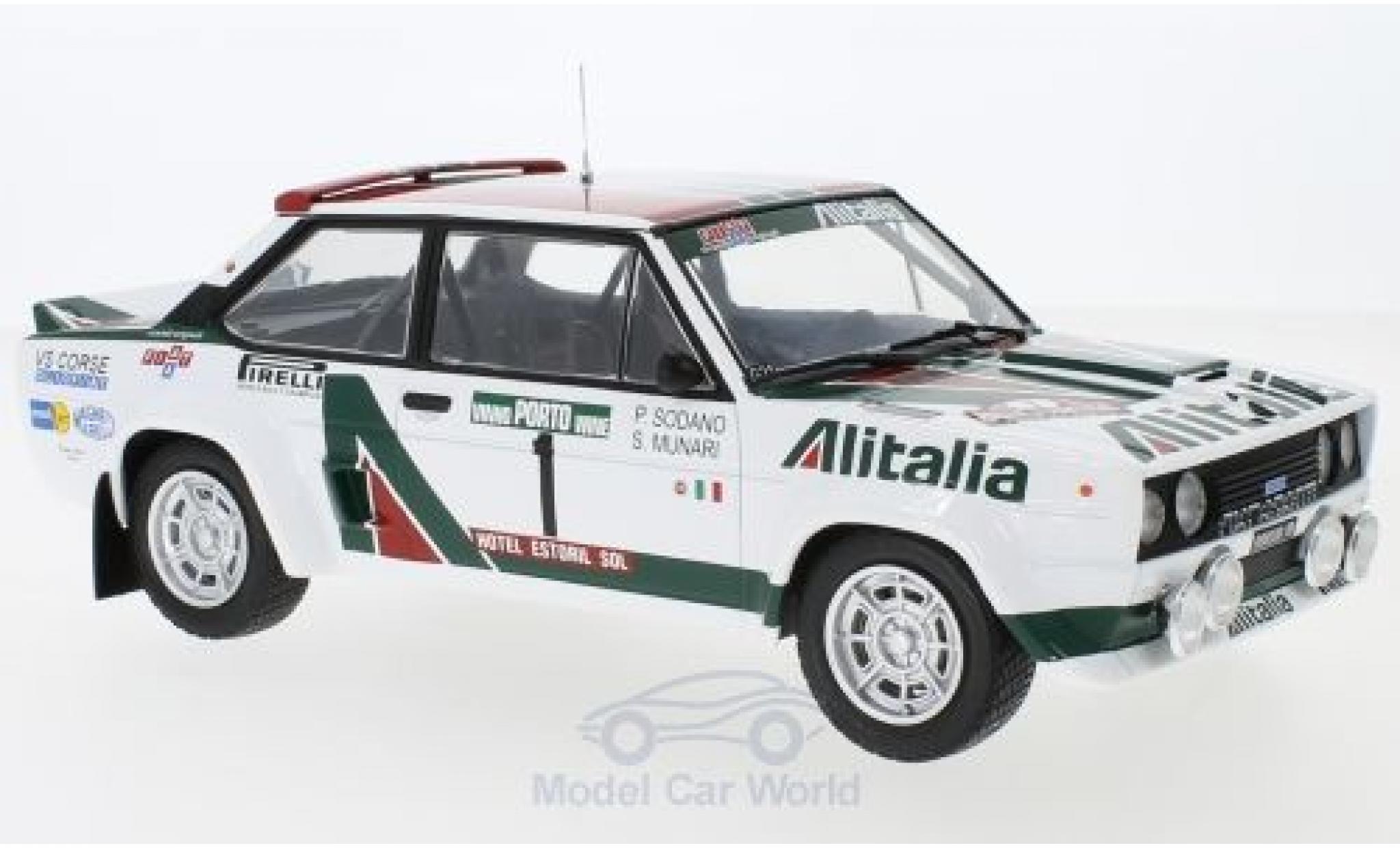 Fiat 131 1/18 IXO Abarth No.1 Alitalia Rallye WM Rallye Portugal 1978 S.Munari/P.Sodano modellino in miniatura
