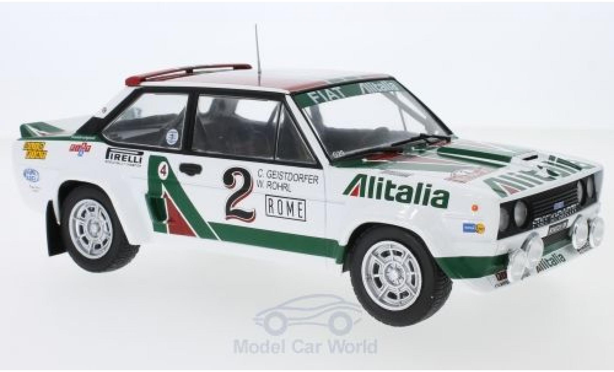 Fiat 131 1/18 IXO Abarth No.2 Alitalia Rallye WM Rally Monte Carlo 1978 W.Röhrl/C.Geistdörfer modellino in miniatura