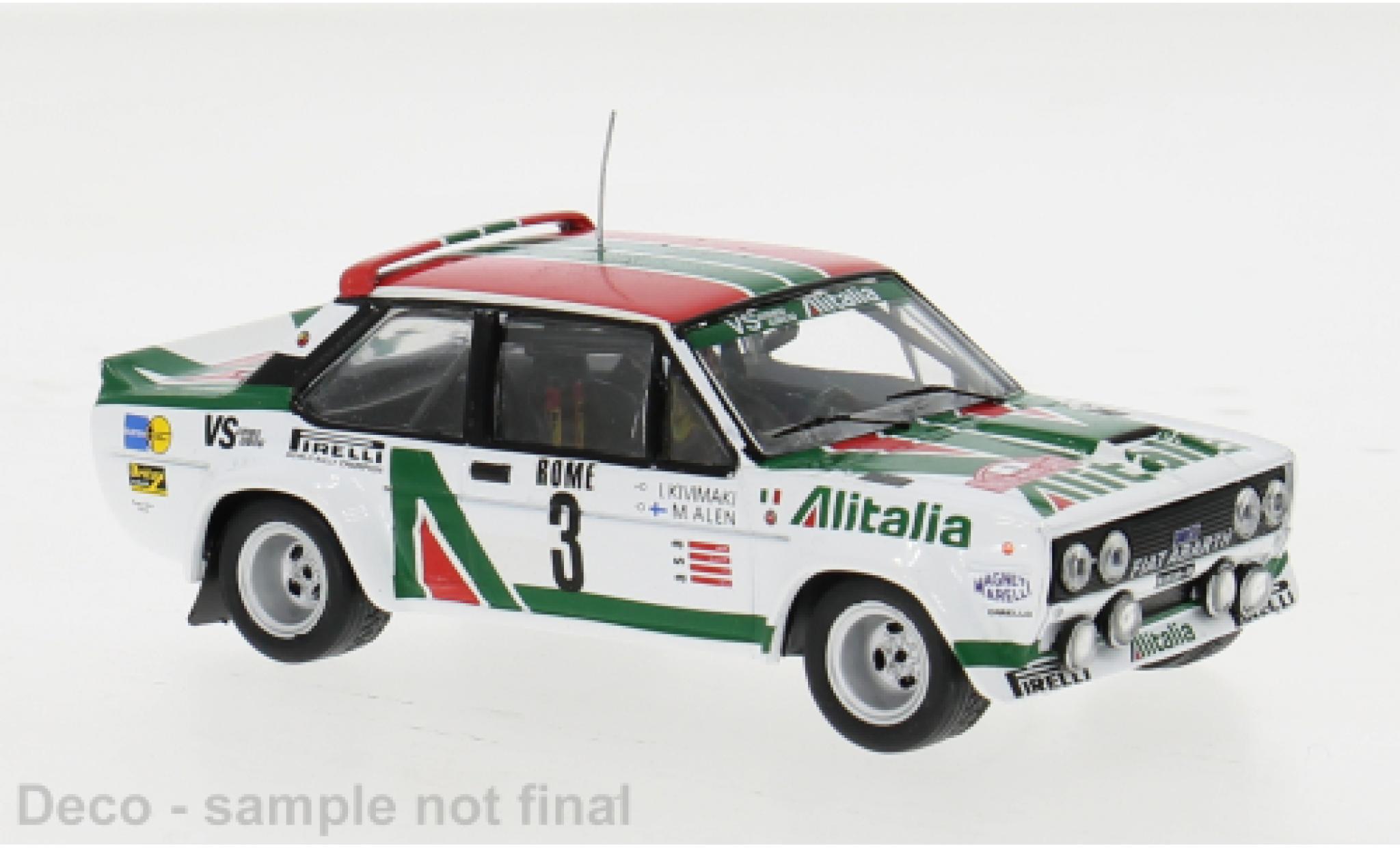 Fiat 131 1/43 IXO Abarth No.3 Rally Monte Carlo 1979 1:43 modellino in miniatura