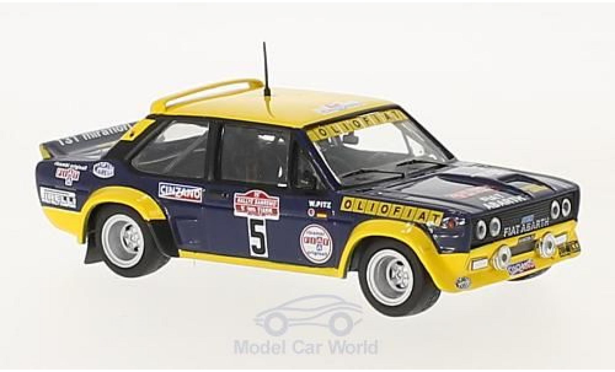 Fiat 131 Abarth 1/43 IXO Abarth No.5 Olio Rallye WM Rally San Remo 1977 W.Röhrl/W.Pitz modellino in miniatura