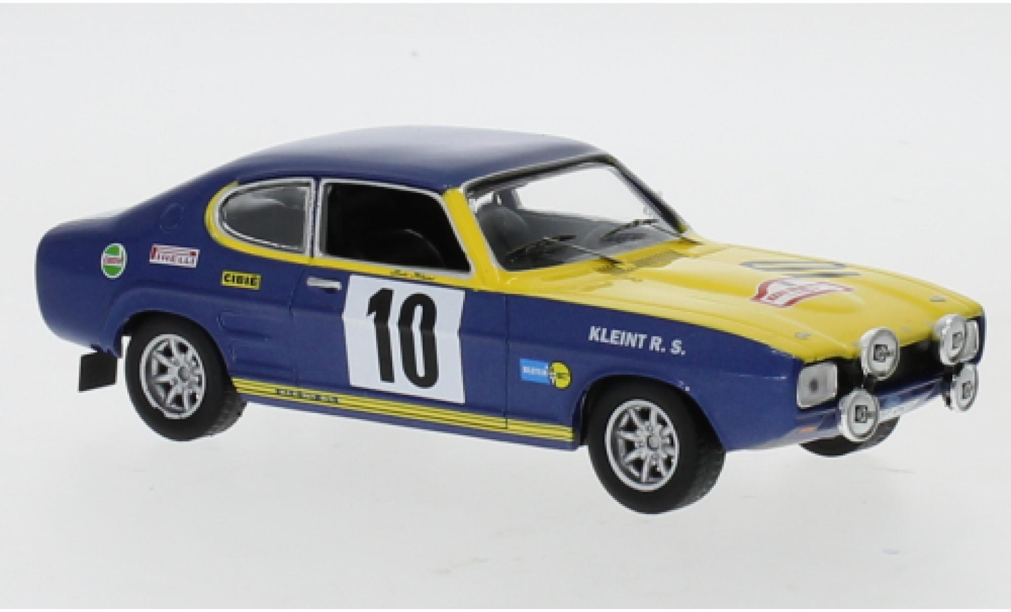 Ford Capri 1/43 IXO No.10 Rallye EM Rajd Polski 1972 W.Röhrl/J.Berger modellino in miniatura