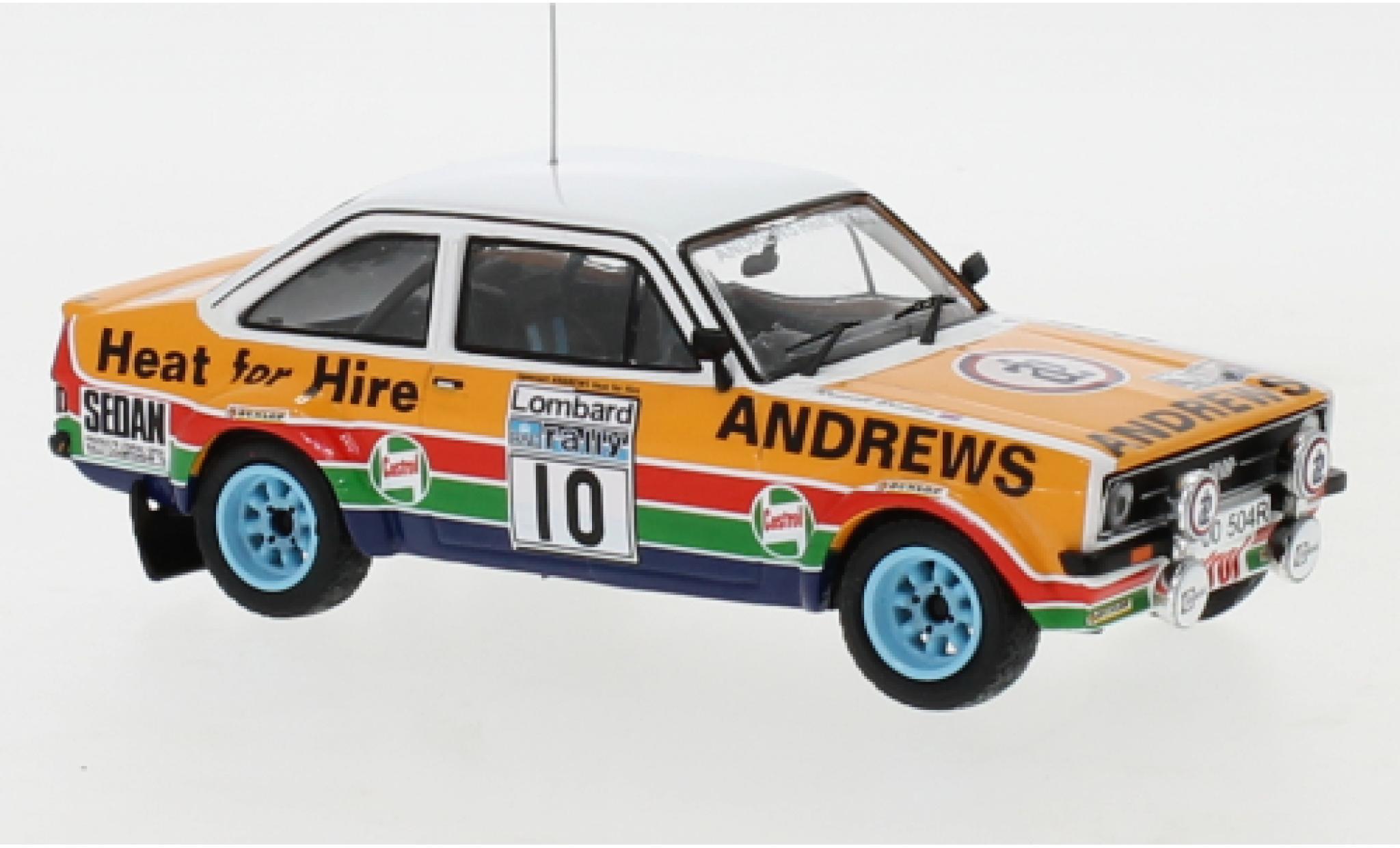 Ford Escort 1/43 IXO MK II RHD No.10 Andrews Rallye WM RAC Rally 1979 R.Brookes/P.White modellino in miniatura